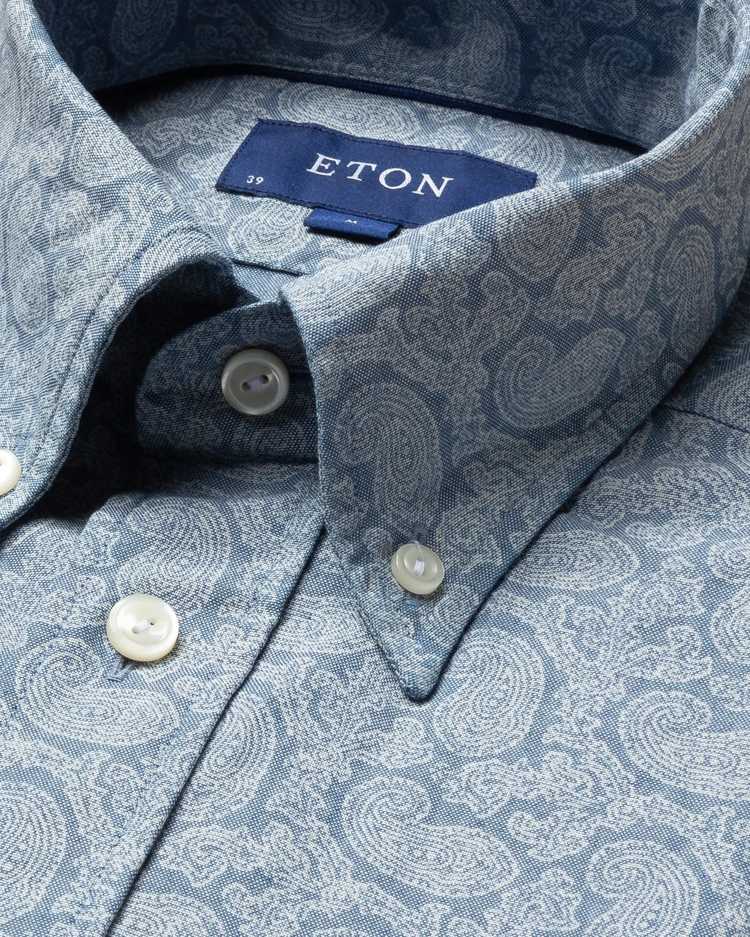 Eton - paisley indigo shirt