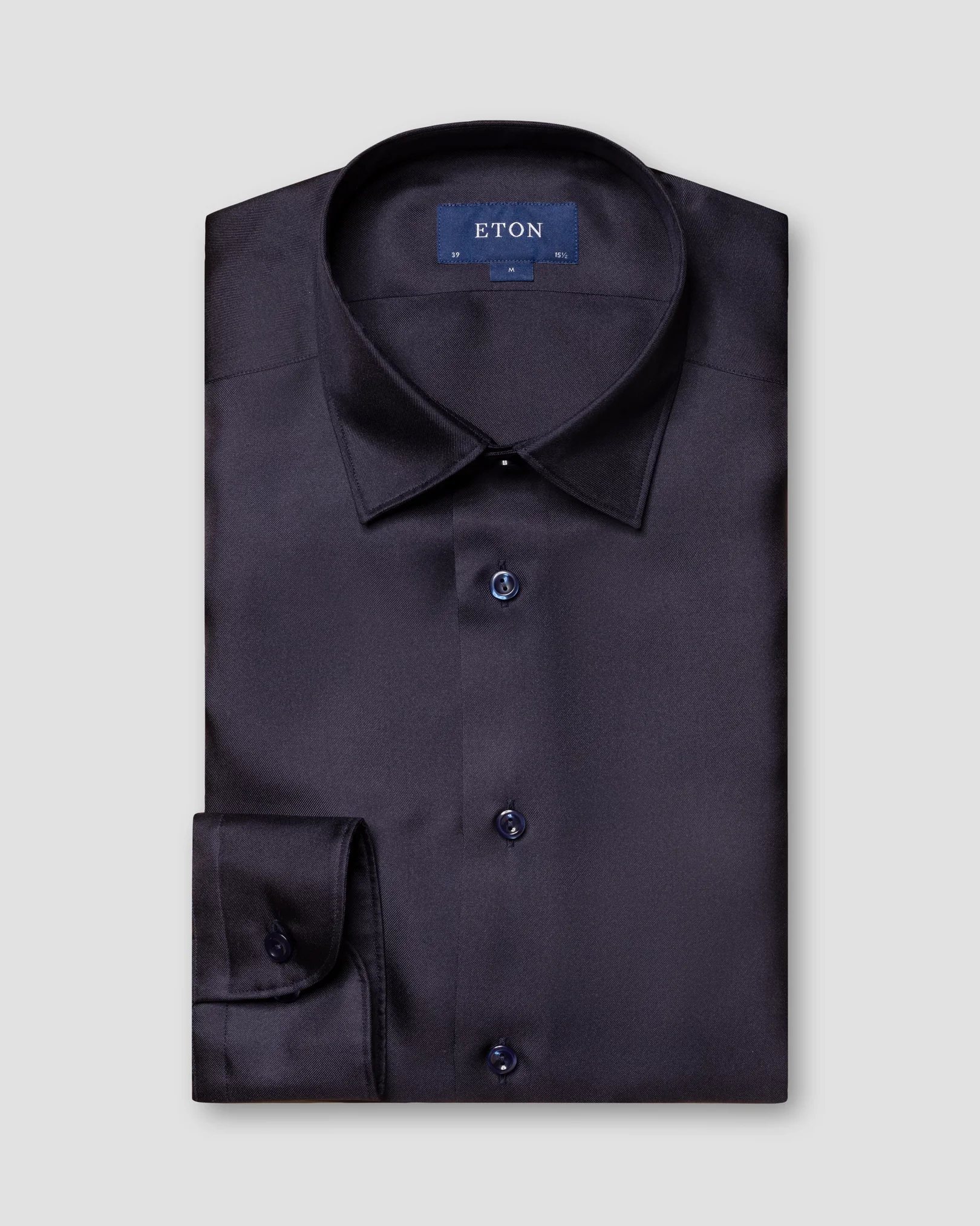 Eton - dark blue silk shirt