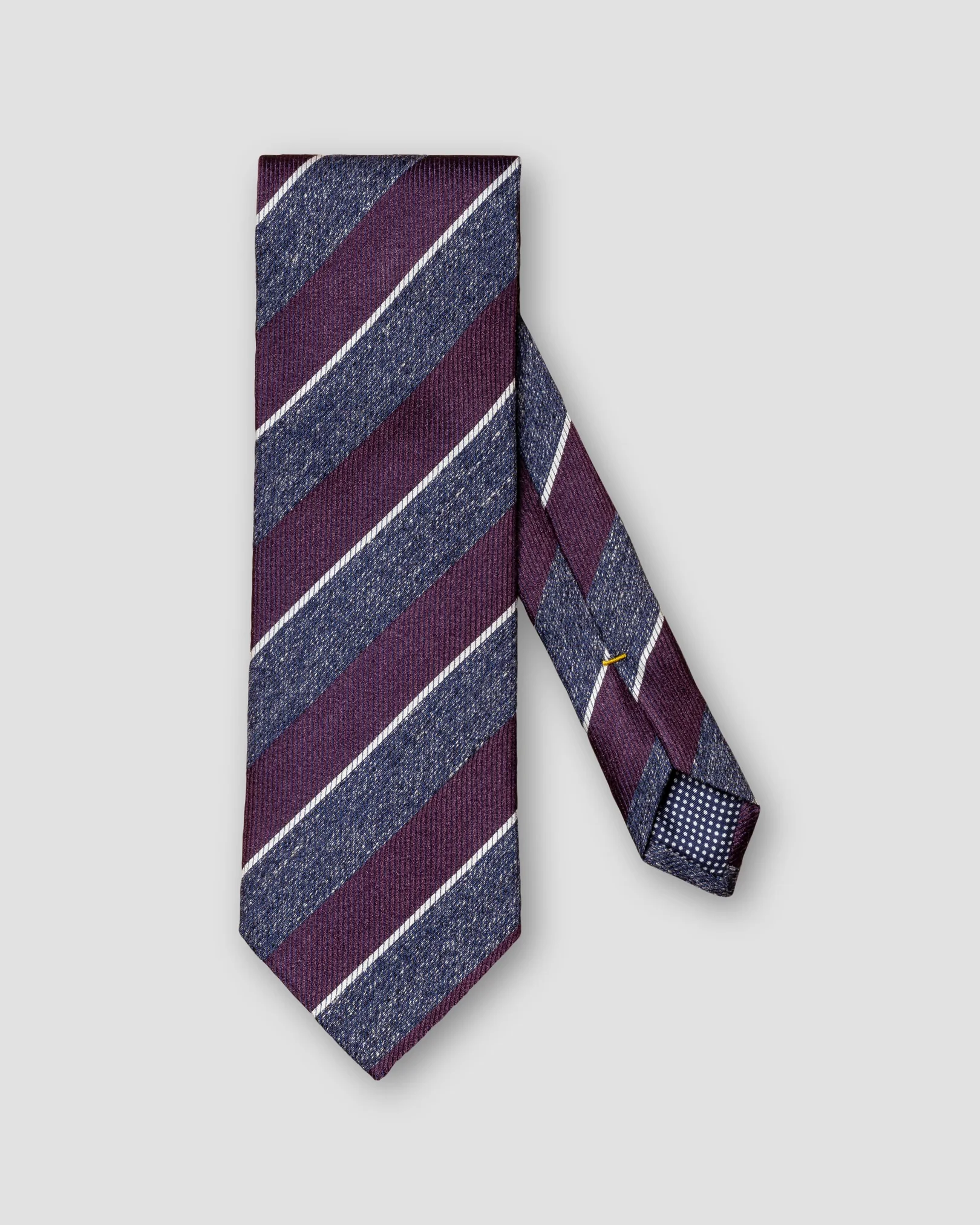 Eton - blue striped cotton silk linen tie