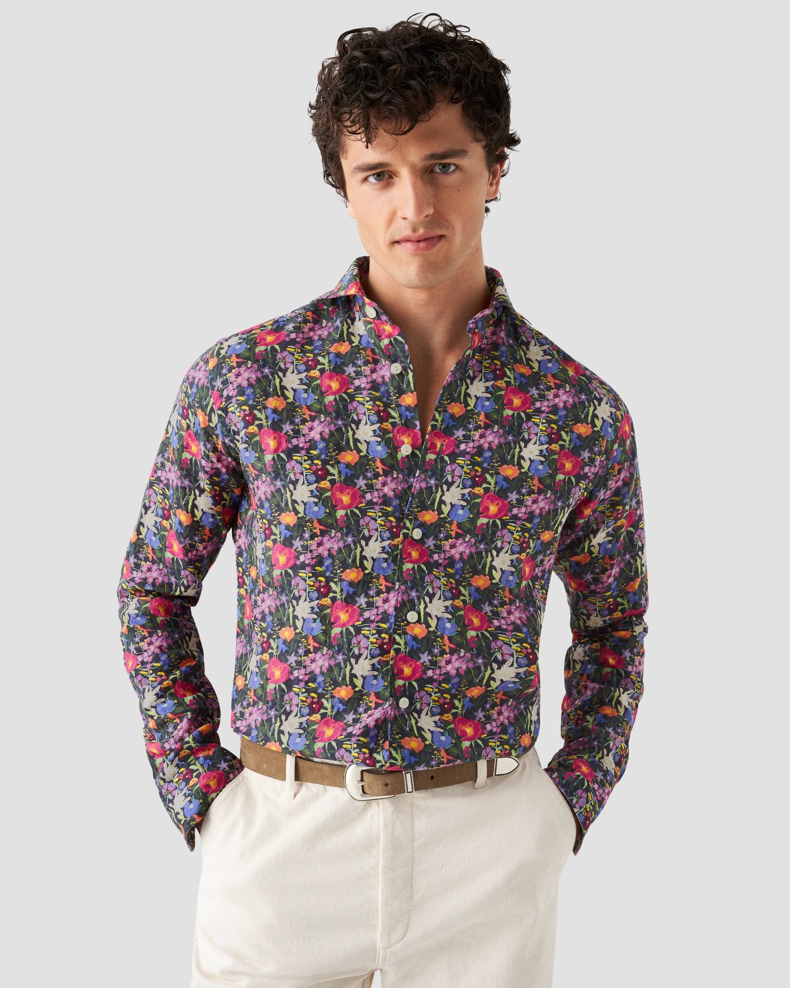 Eton - dark purple linen