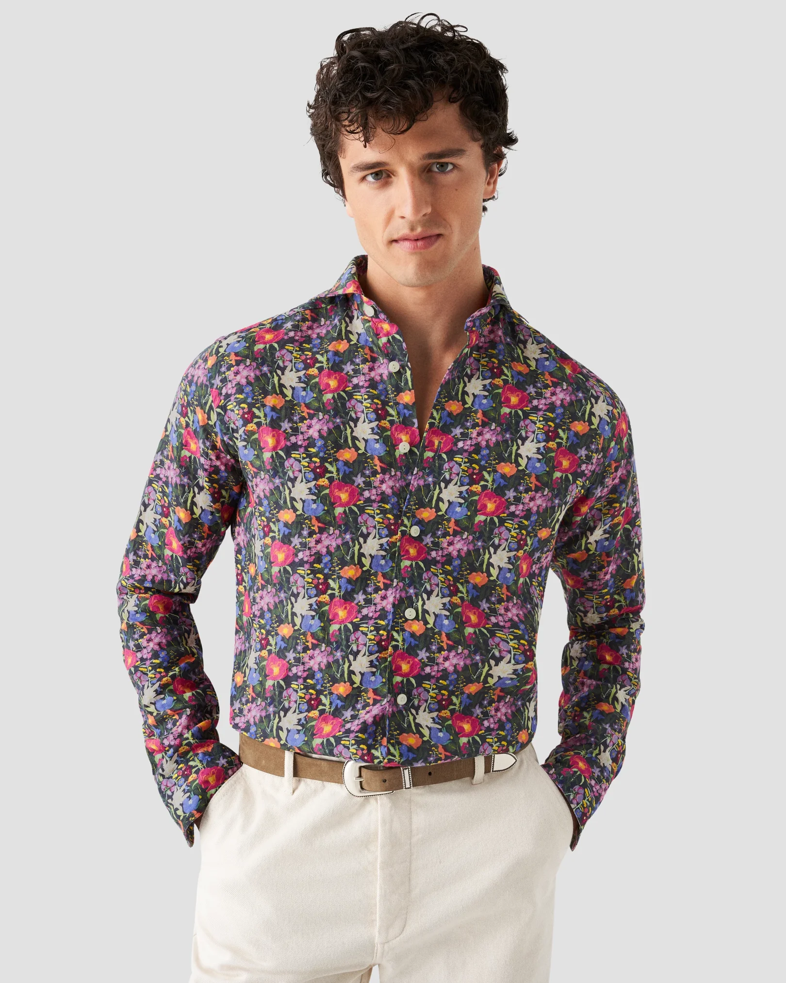 Eton - dark purple linen