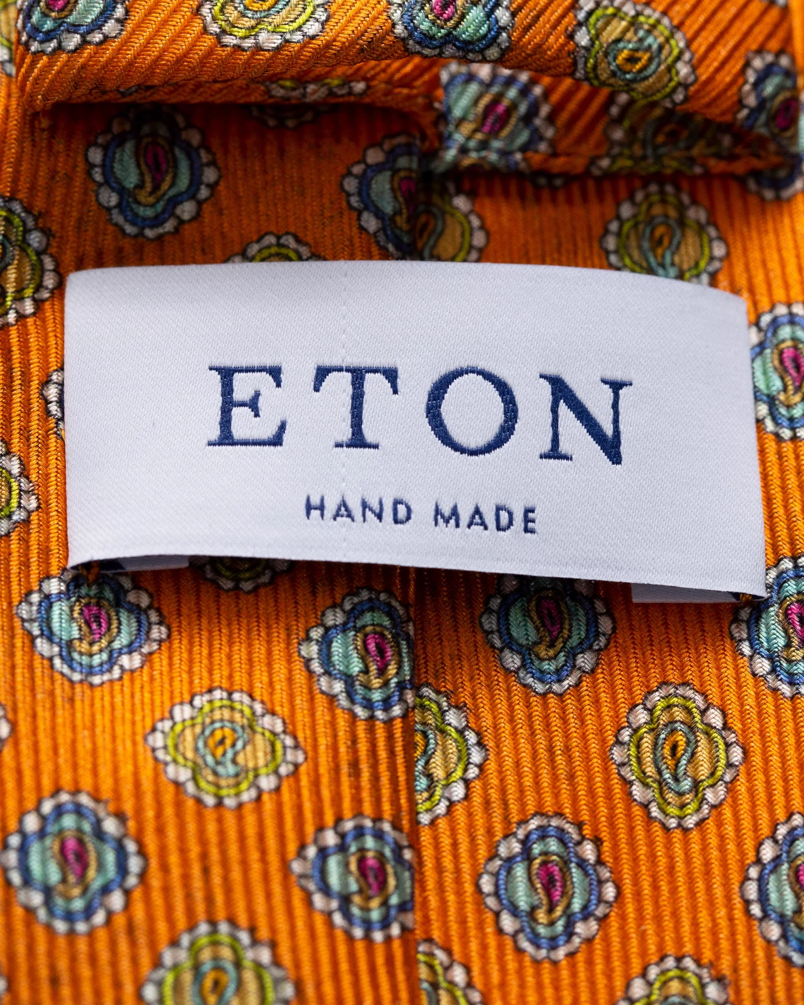 Eton - orange medallion tie