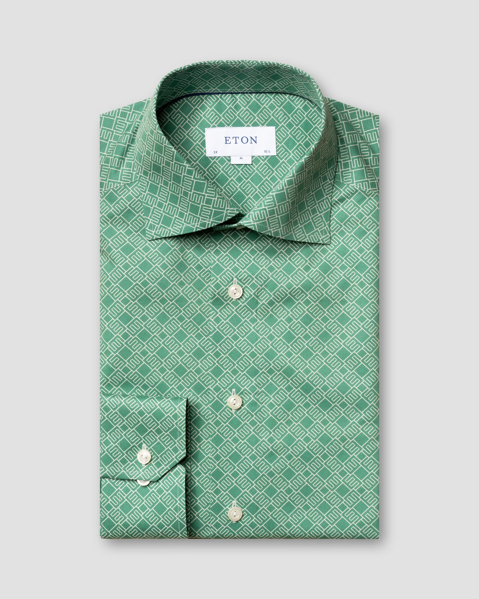 Eton - jade green double e logo shirt