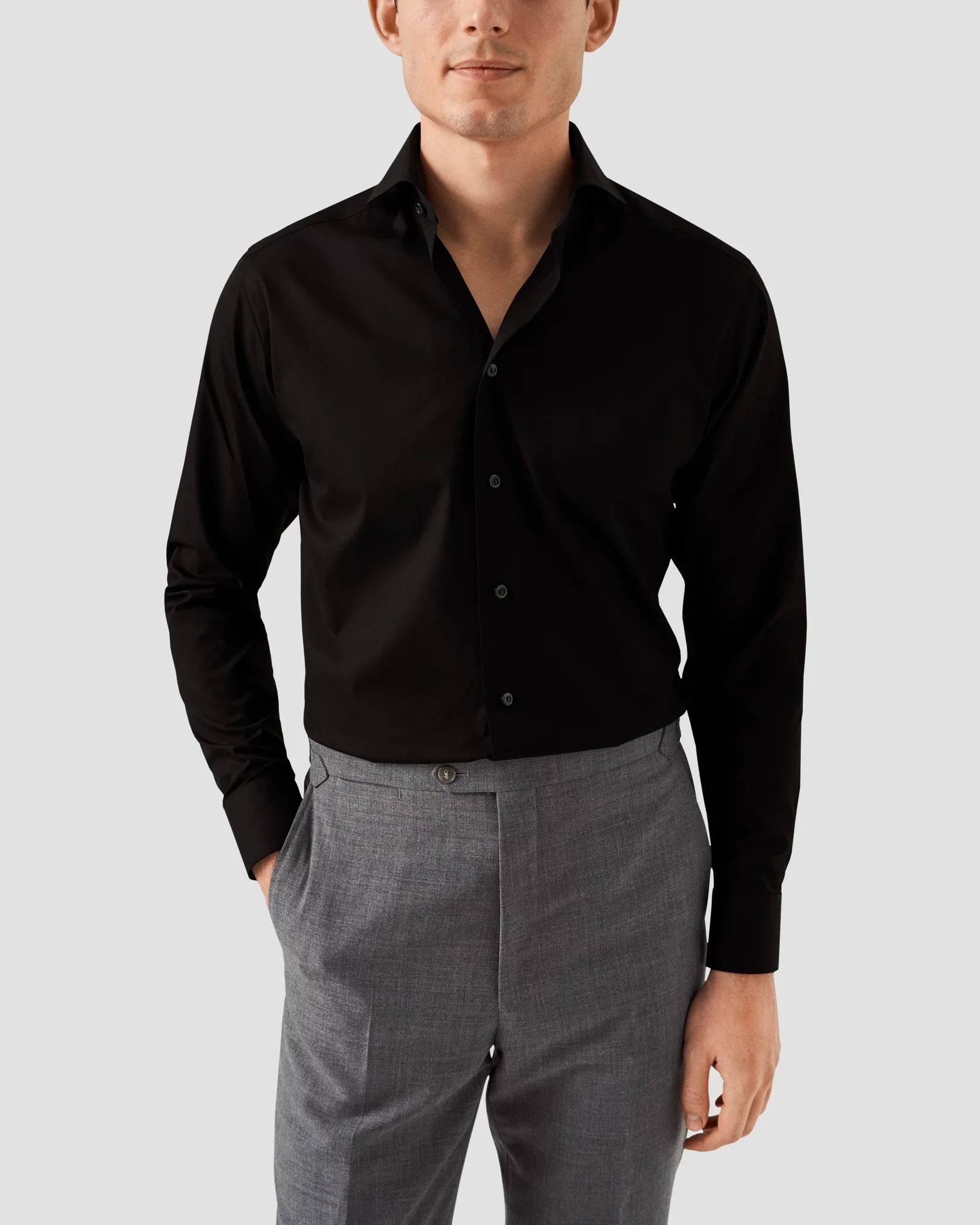 Eton - black poplin