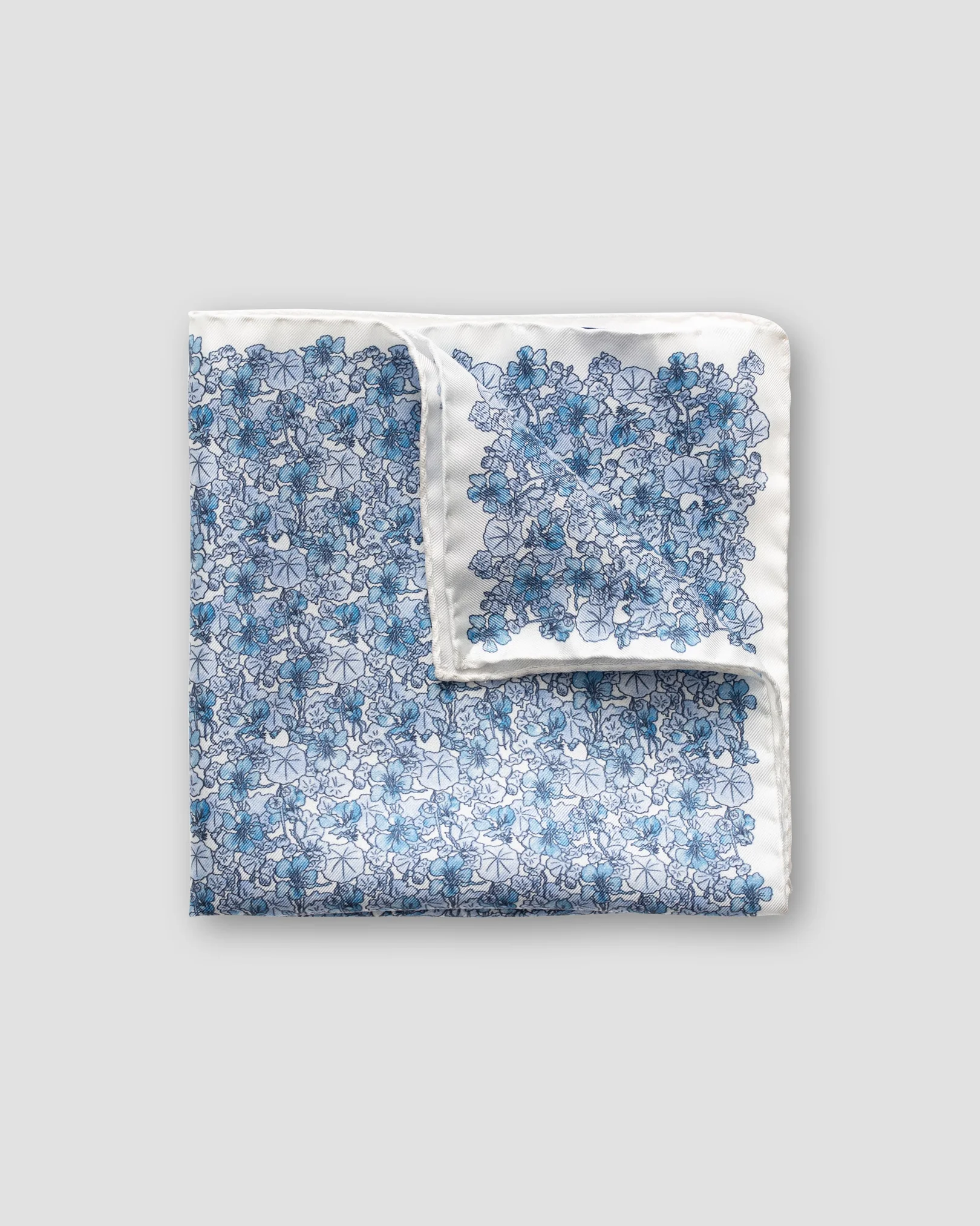 Eton - blue floral pocket square