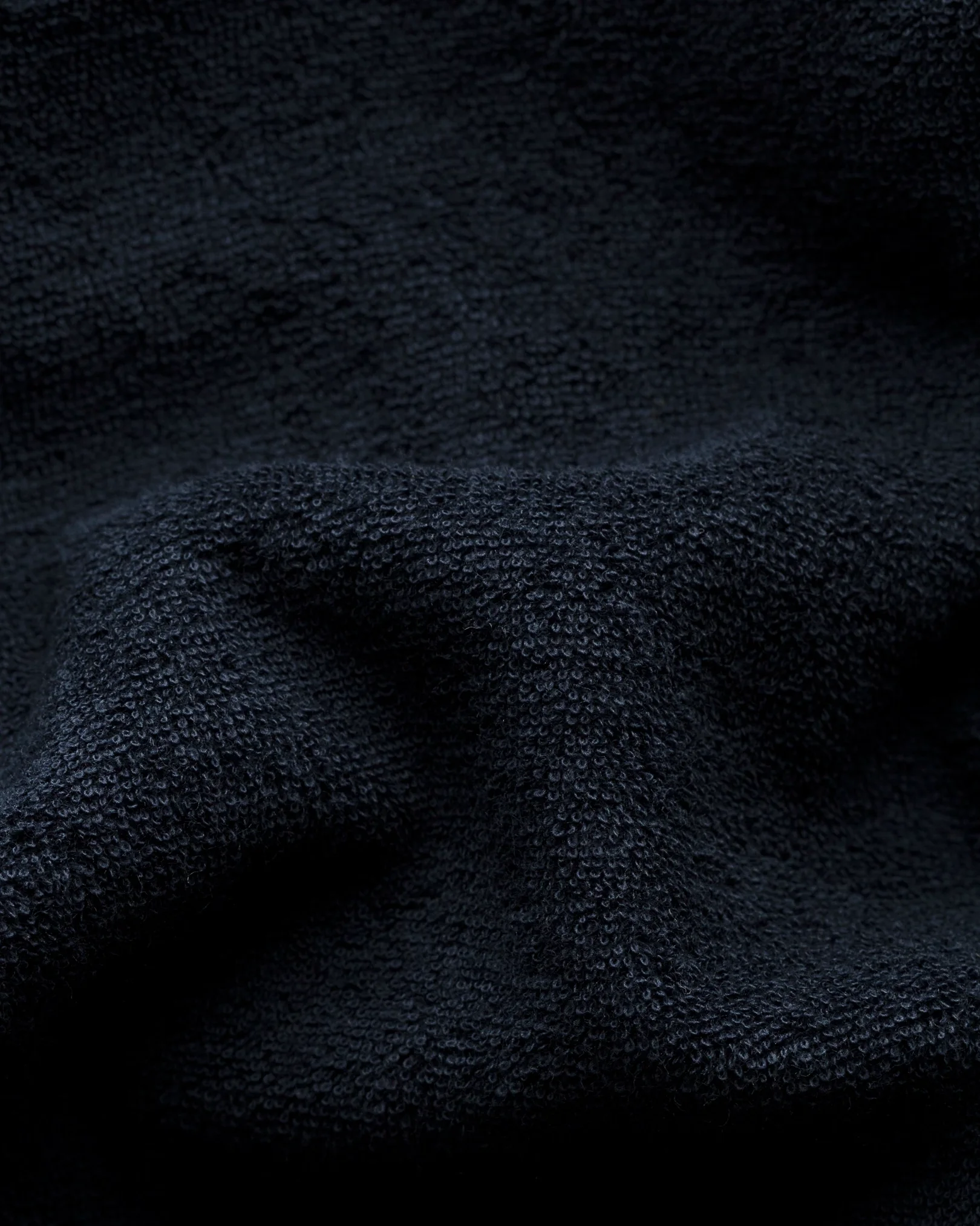 Eton - dark blue jerseyterryfrotte open collar short terry slim jersey