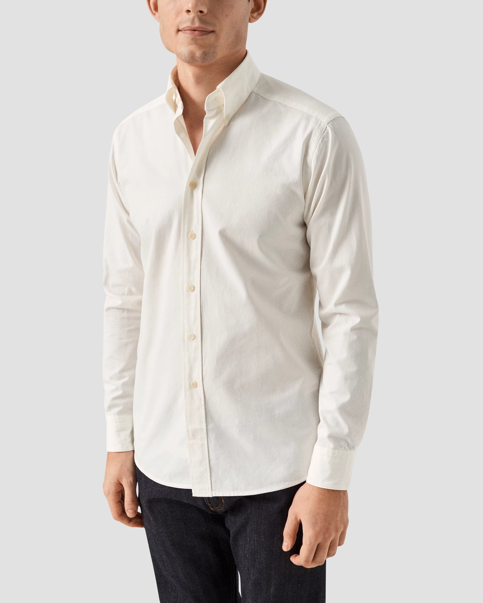 Eton - off white heavy twill denim