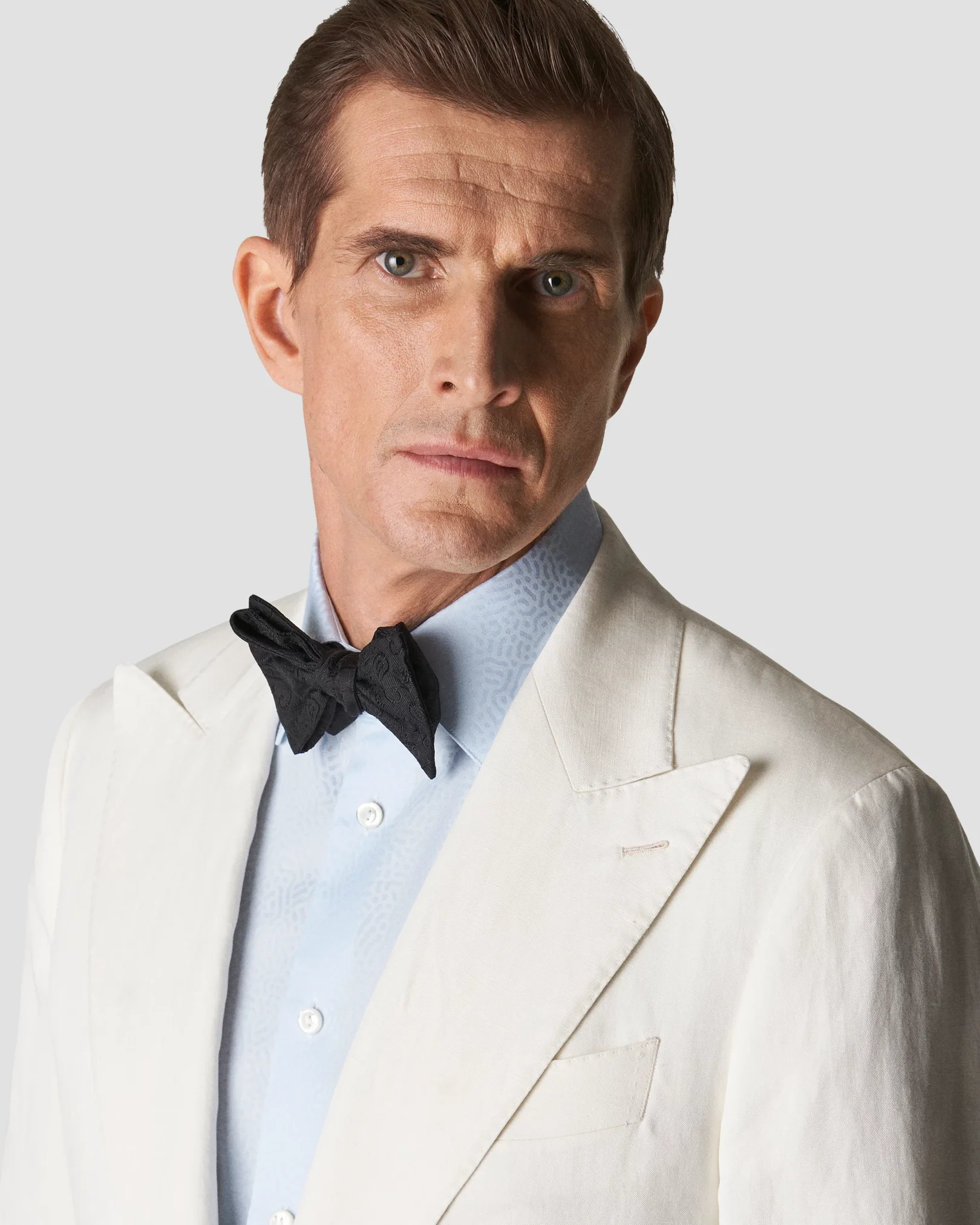 Eton - light blue evening jacquard