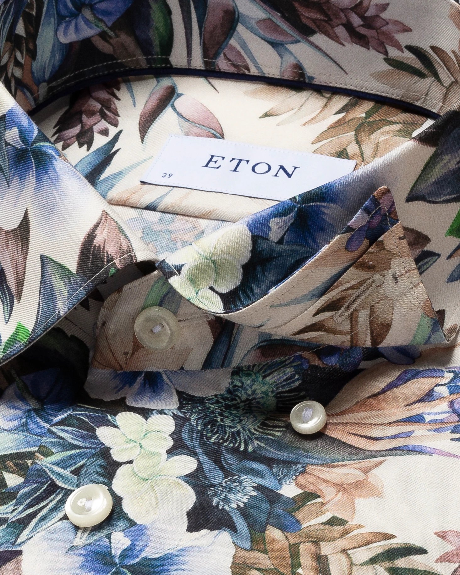 Eton - mid purple lightweight flannel button down