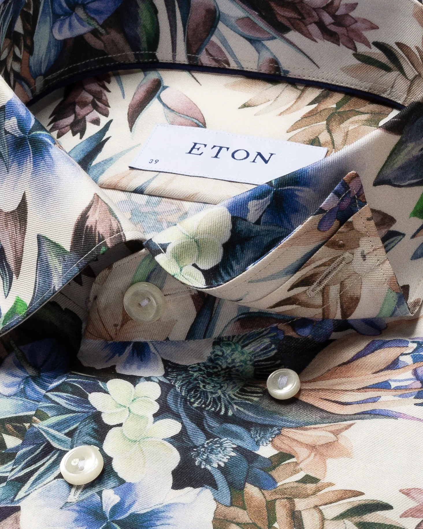 Eton - mid purple lightweight flannel button down
