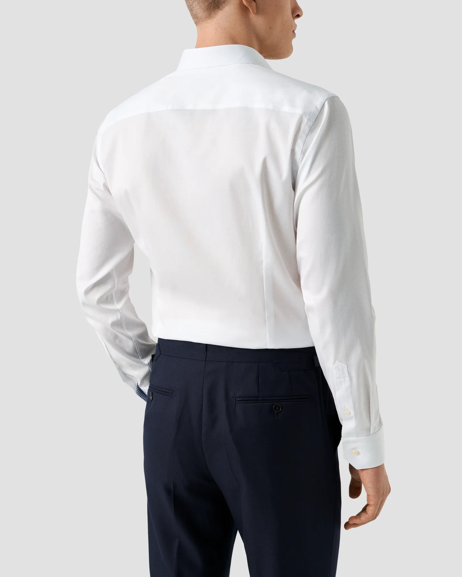 Eton - white signature twill geometric effect shirt