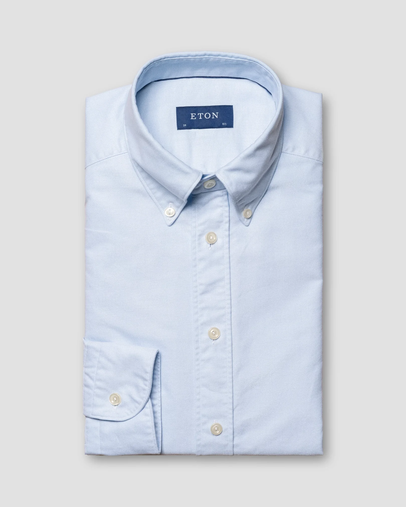 Eton - solid light blue oxford shirt
