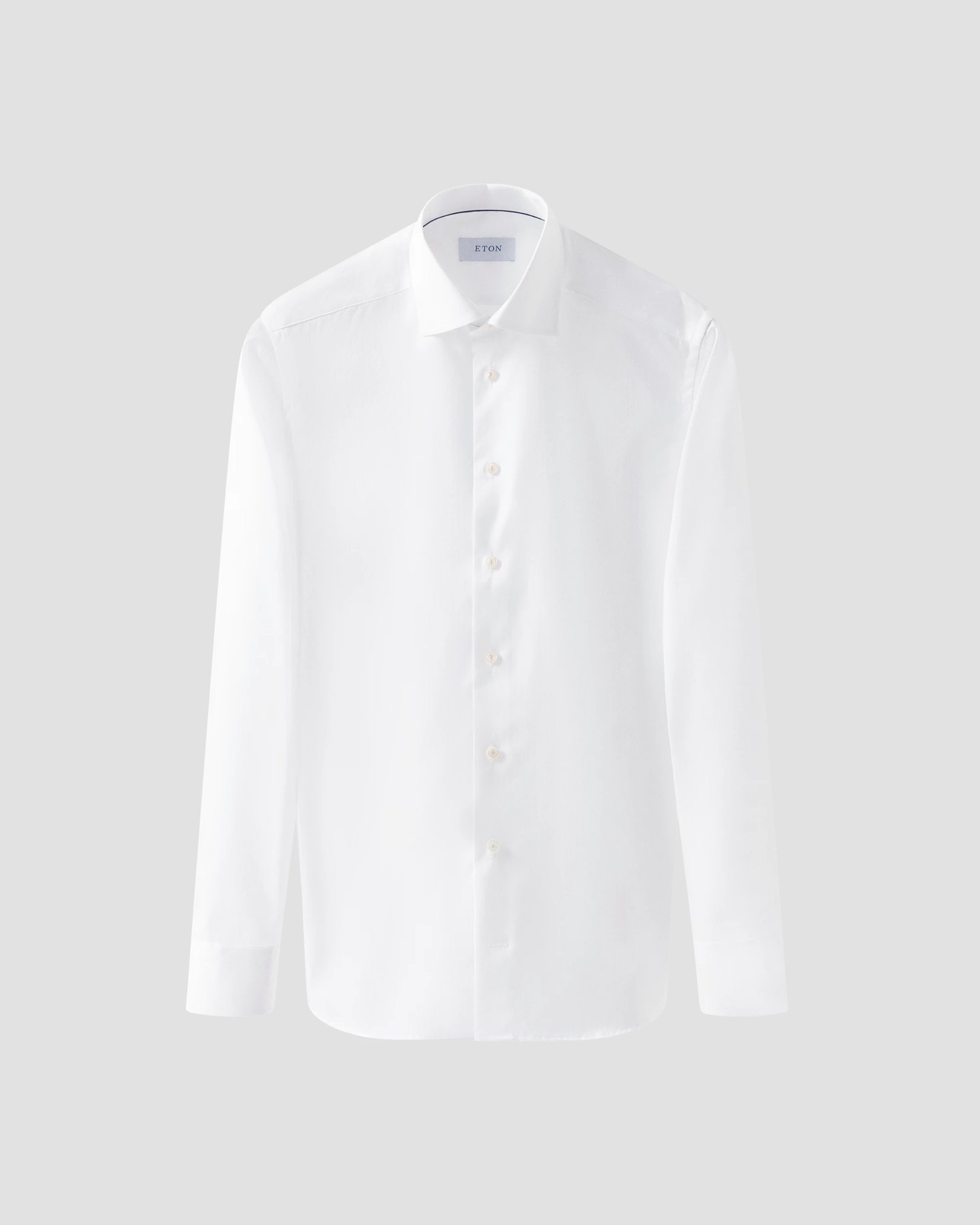 Eton - white textured herringbone shirt