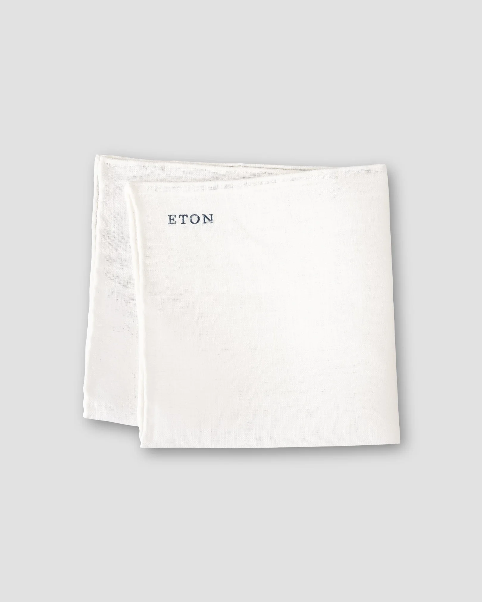 Eton - white linen pocket square