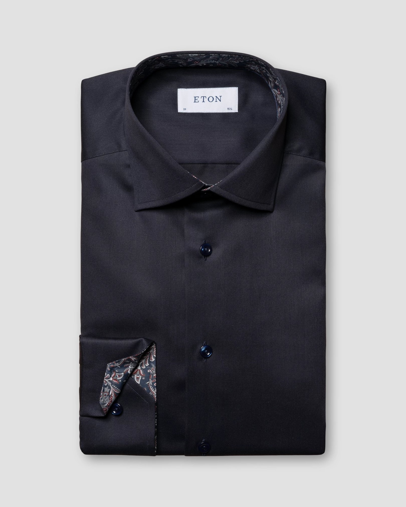 Eton - contract navy signature twill shirt