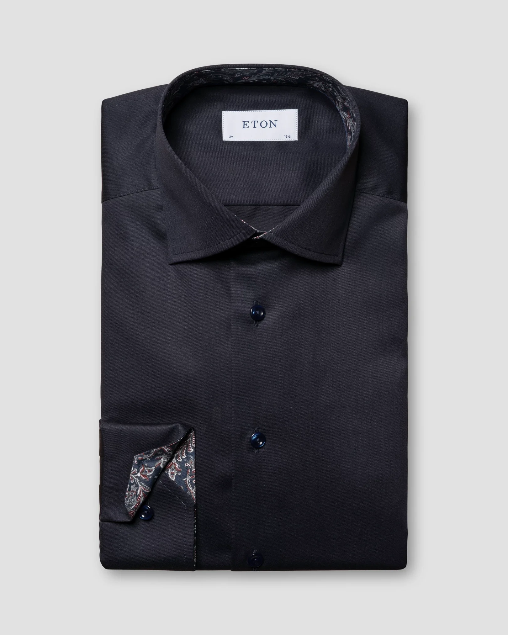 Eton - contract navy signature twill shirt