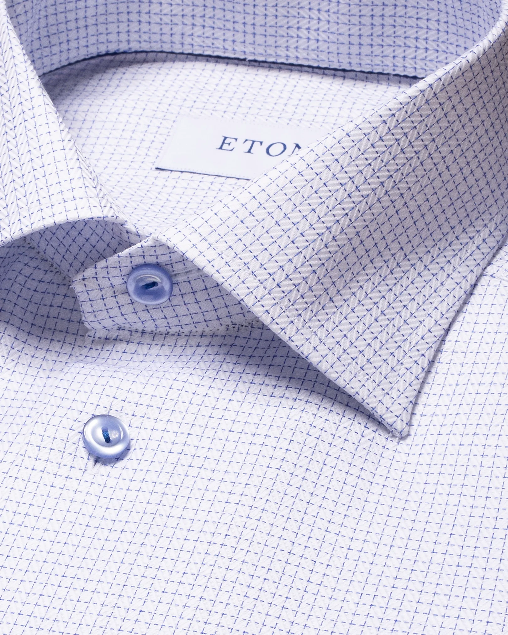 Eton - dark blue signature twill checked