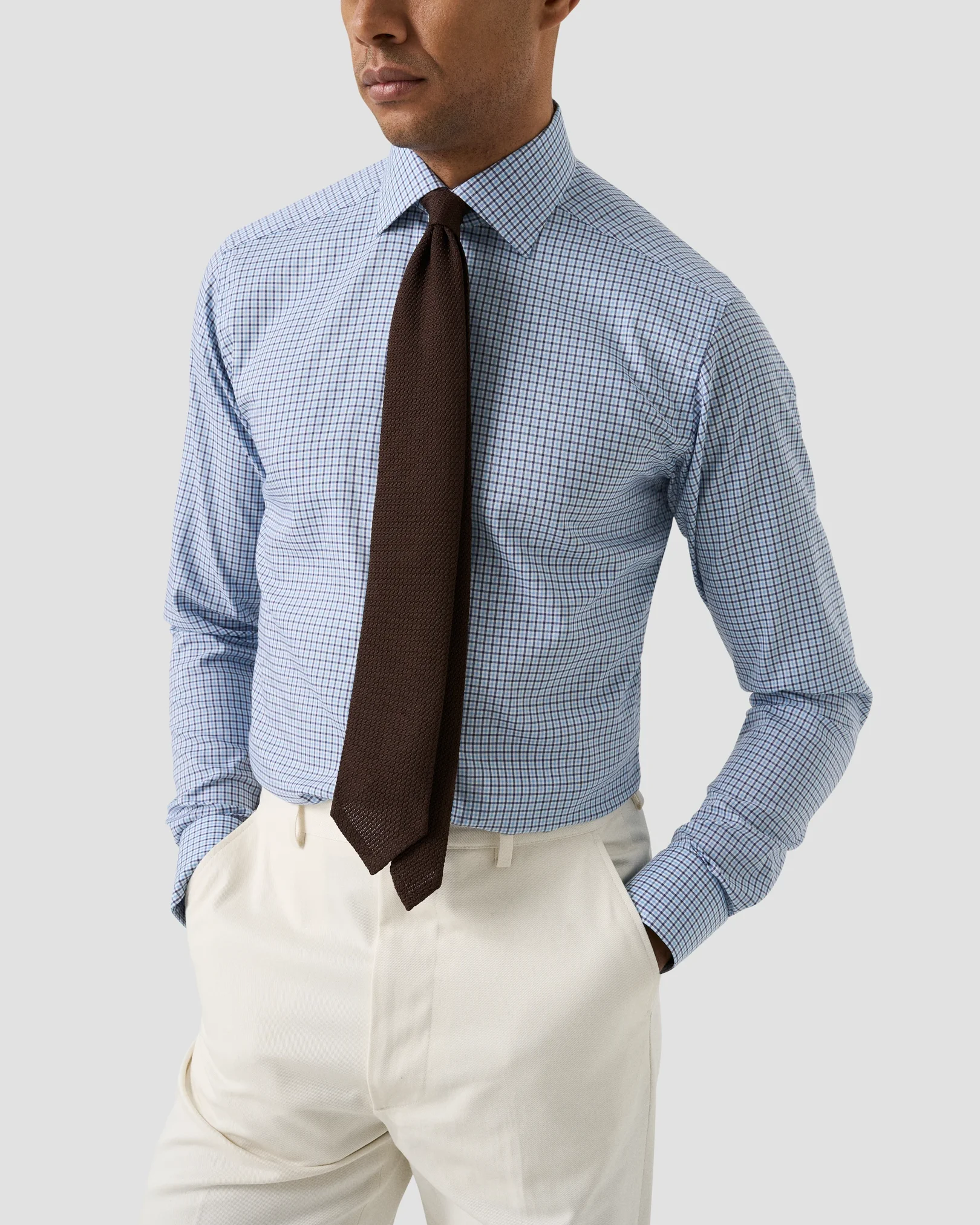 Eton - Chemise en oxford signature à carreaux