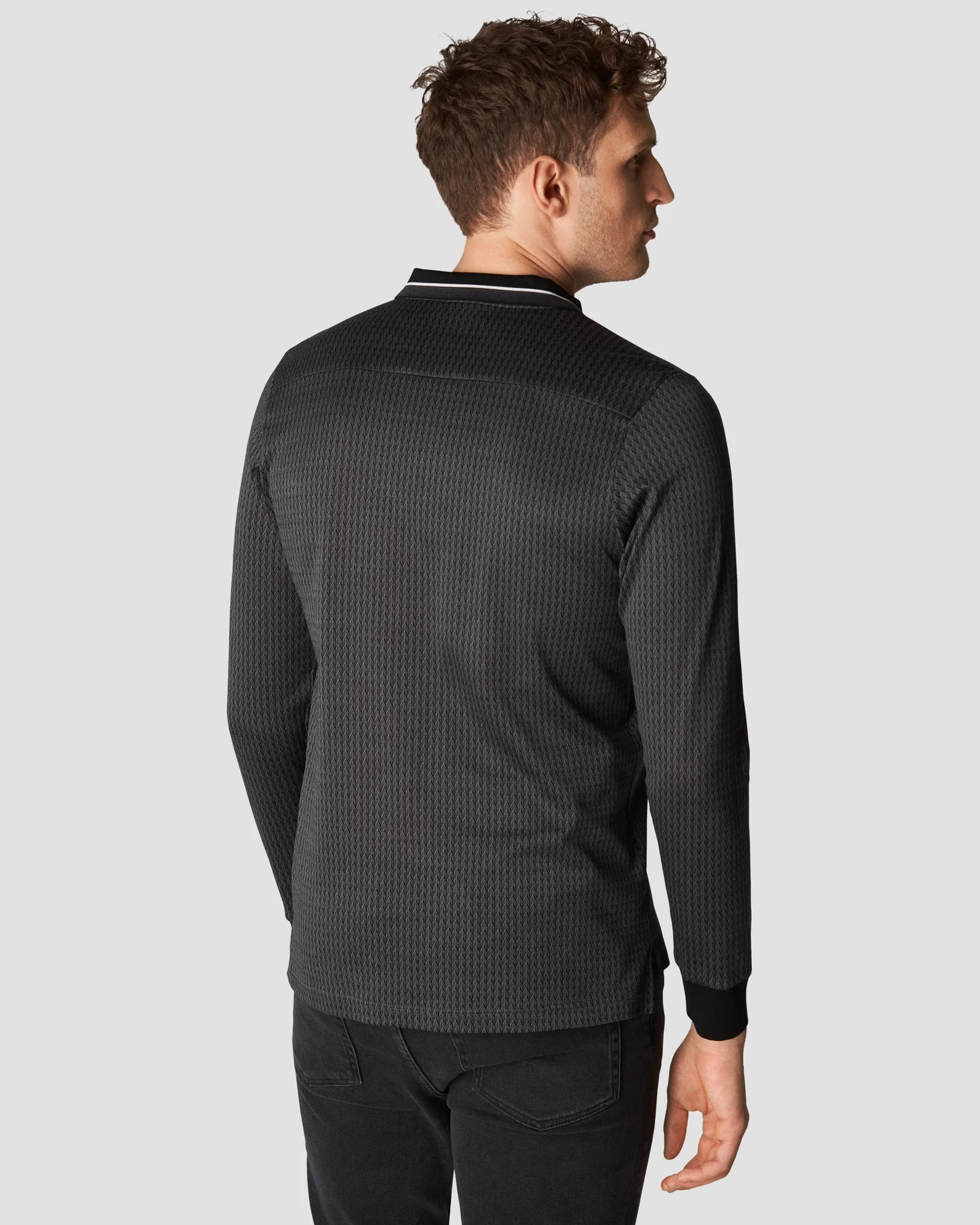 Eton - black jacquard knit