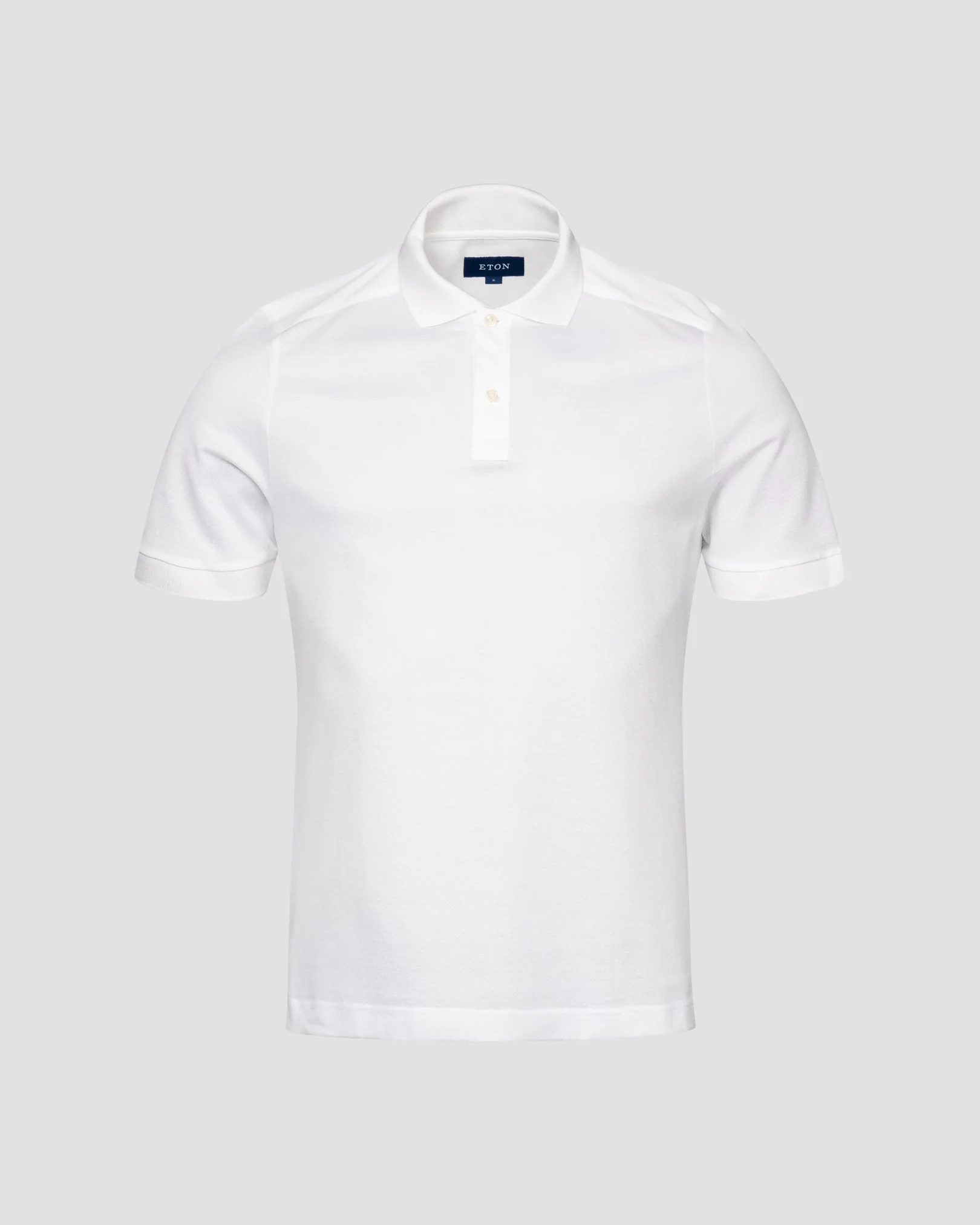 Eton - White Filo di Scozia Piqué Polo Shirt - Short Sleeve