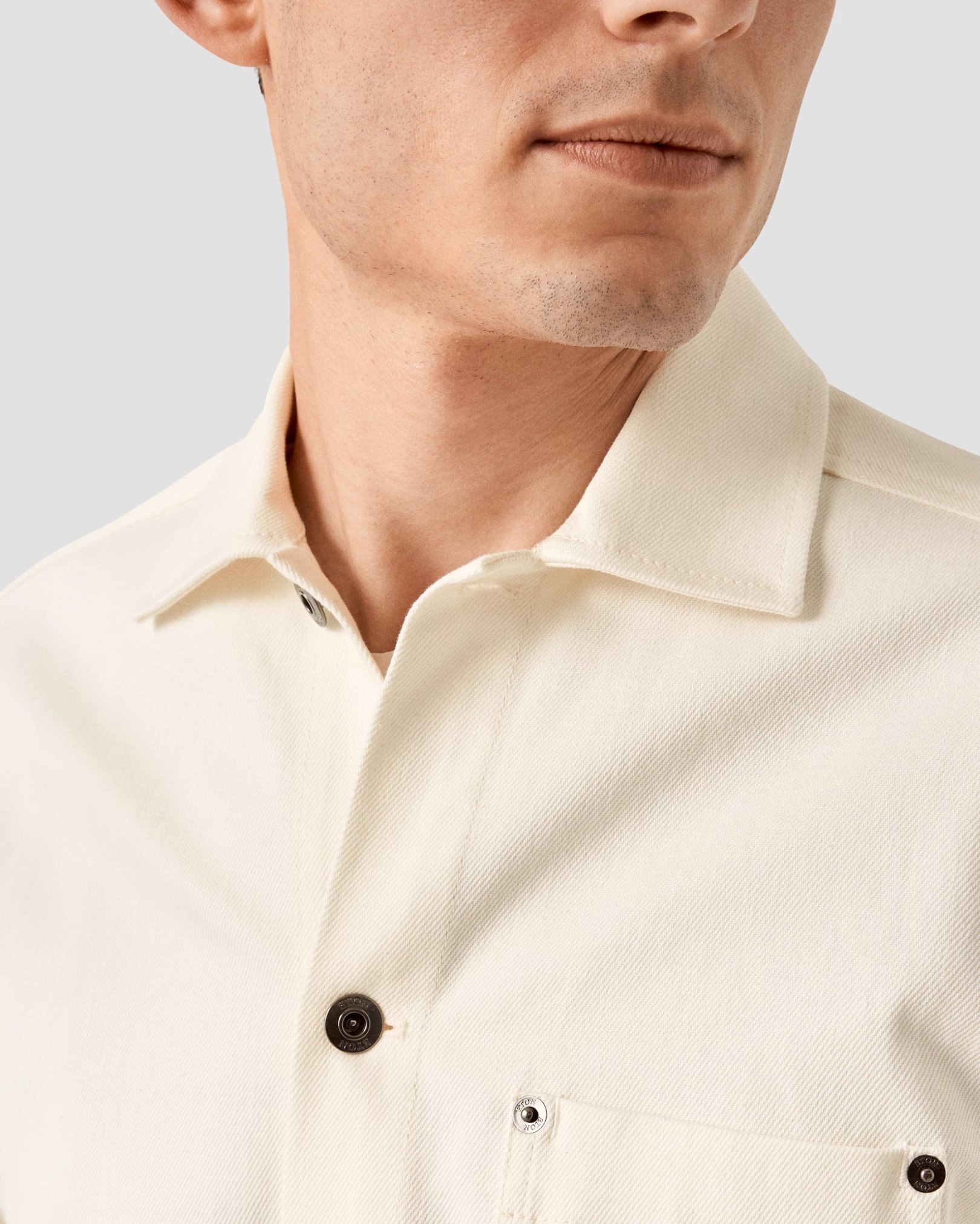 Eton - white turndown collar overshirt