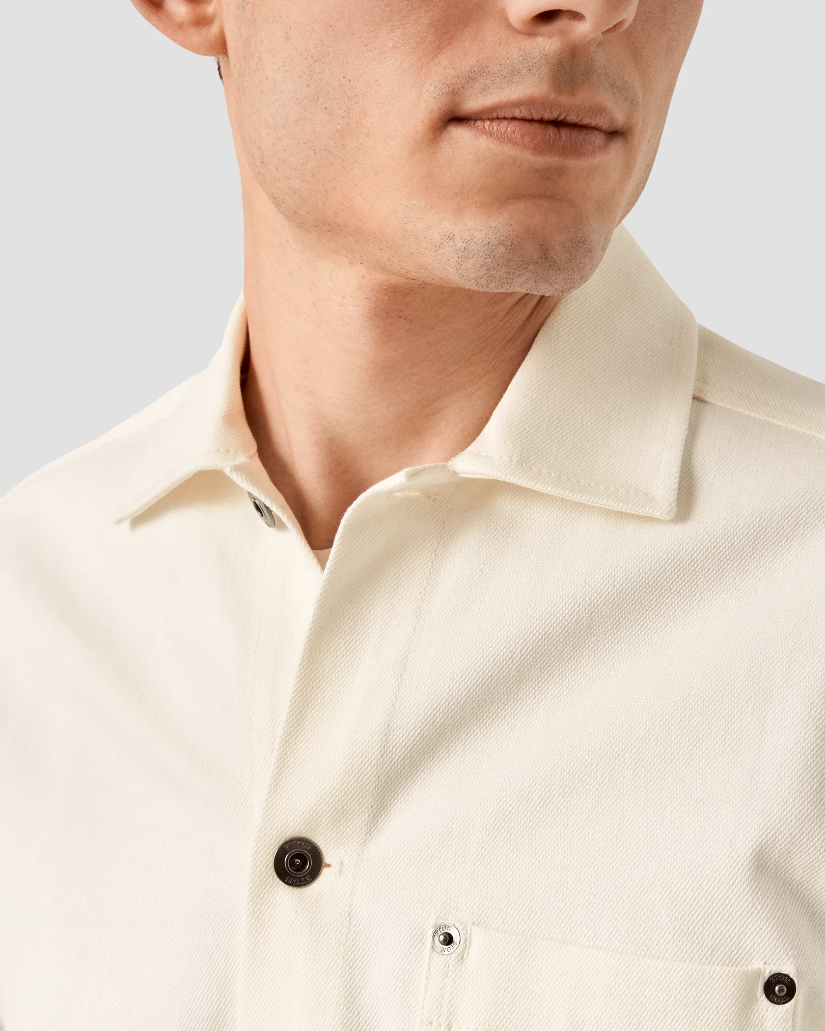 Eton - white turndown collar overshirt