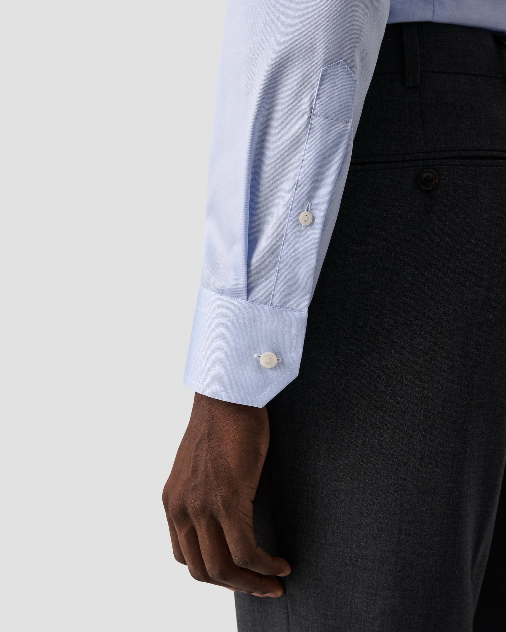 Eton - light blue signature twill shirt xls