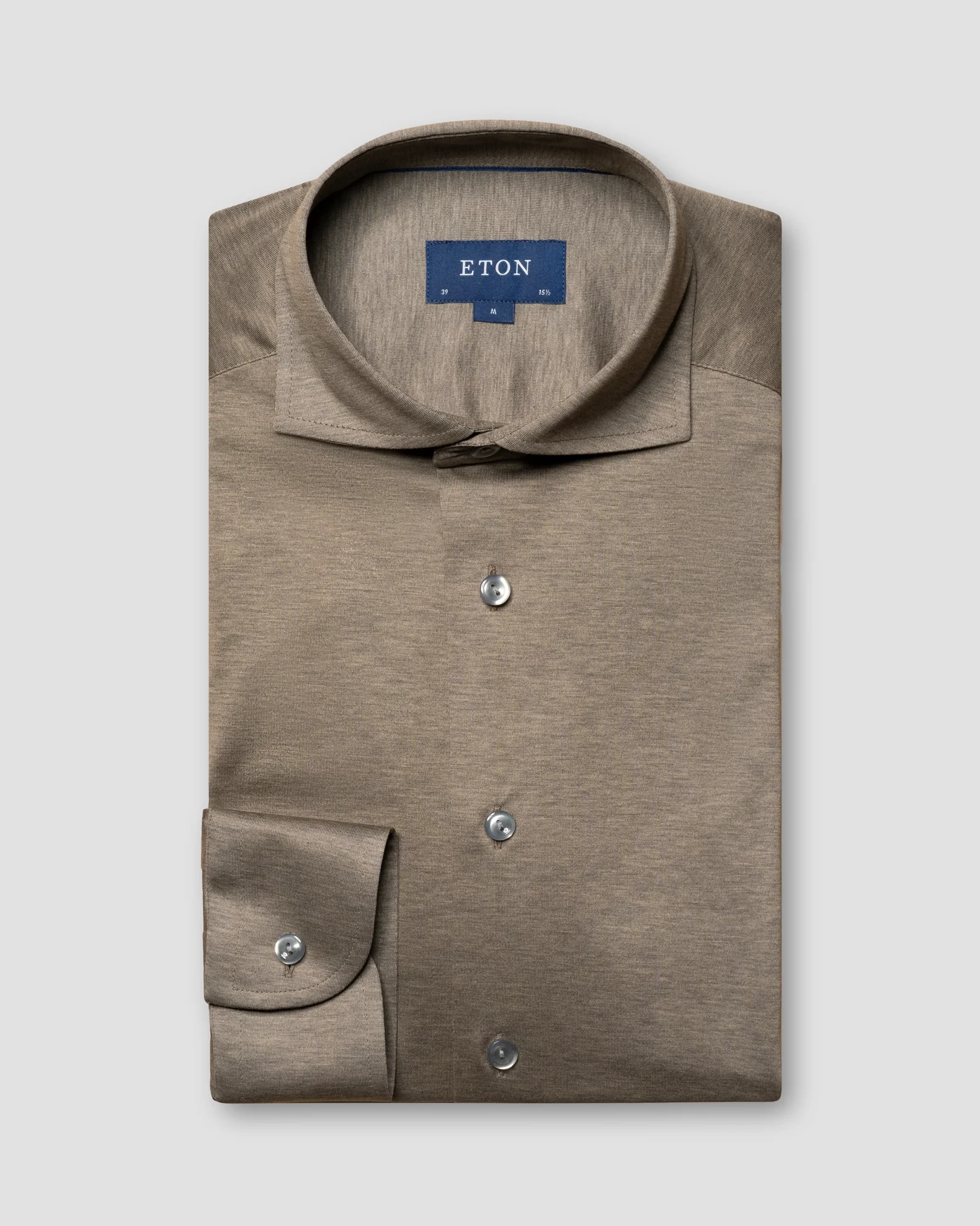 Eton - Brown Mélange Jersey Shirt