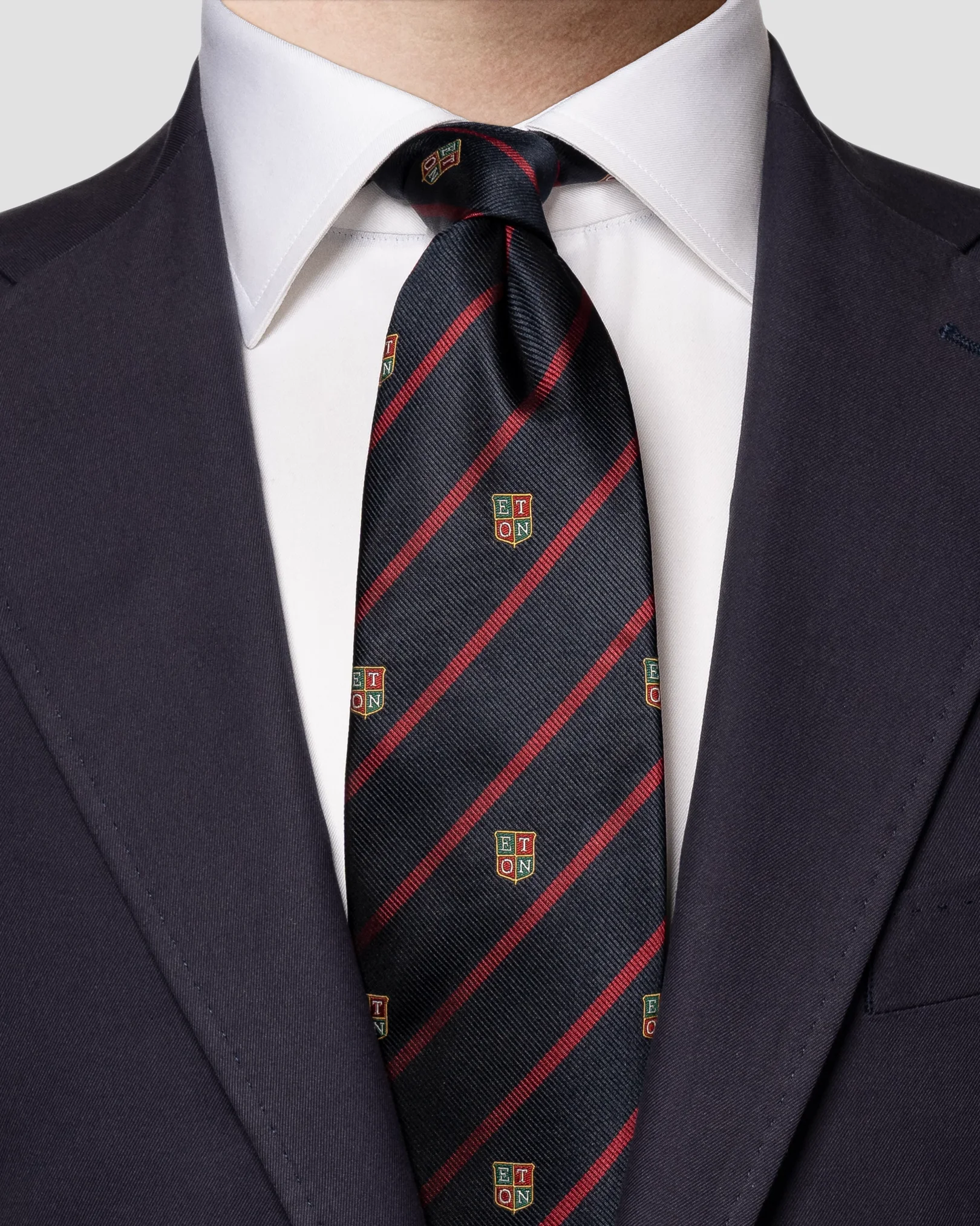 Eton - navy blue ivy tie