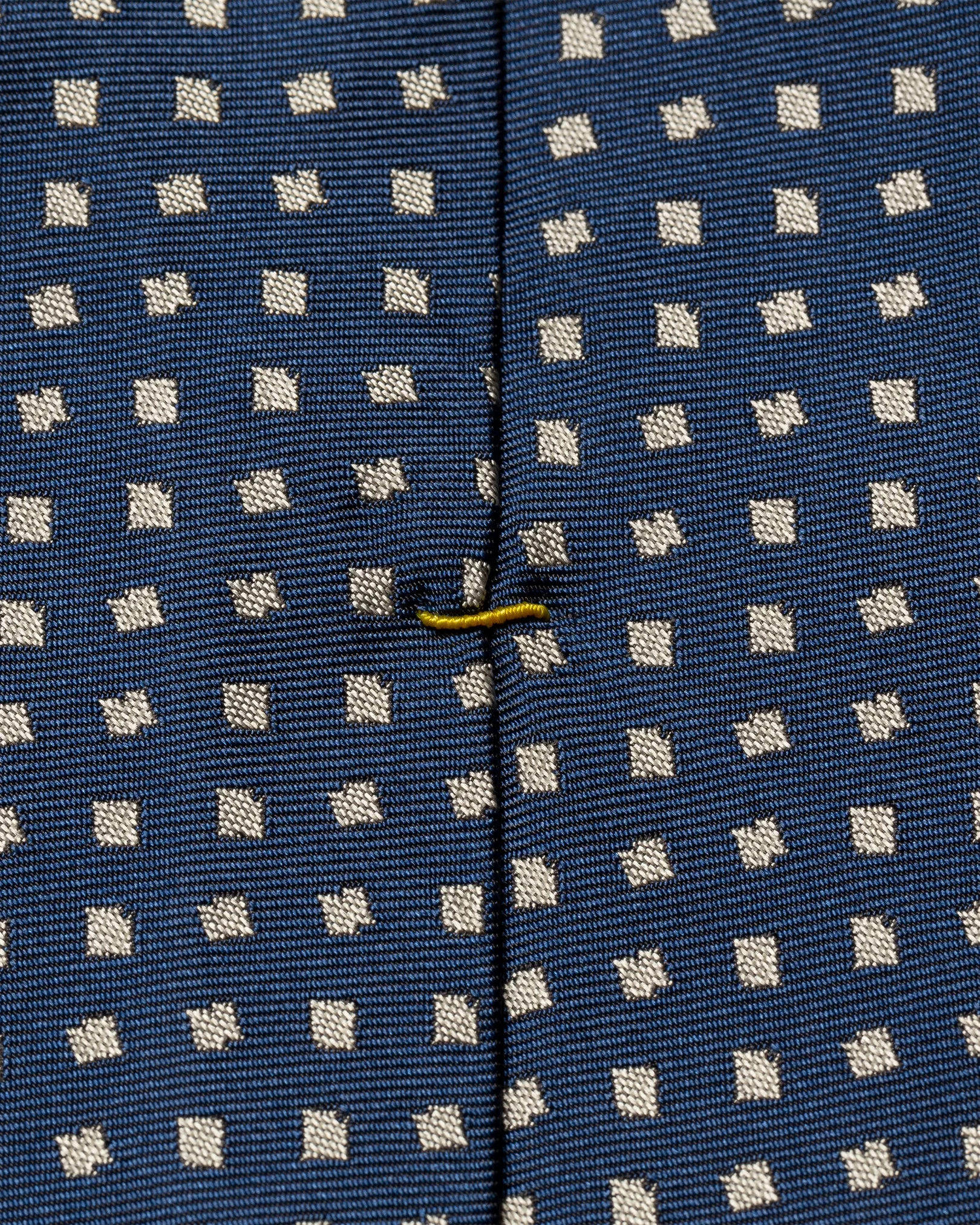 Eton - navy blue geometric silk tie ss
