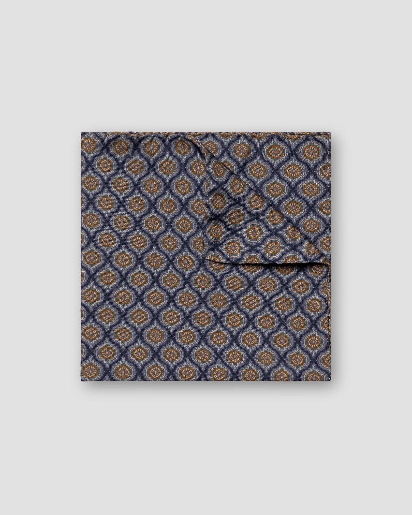 Eton - navy fuji silk pocket square