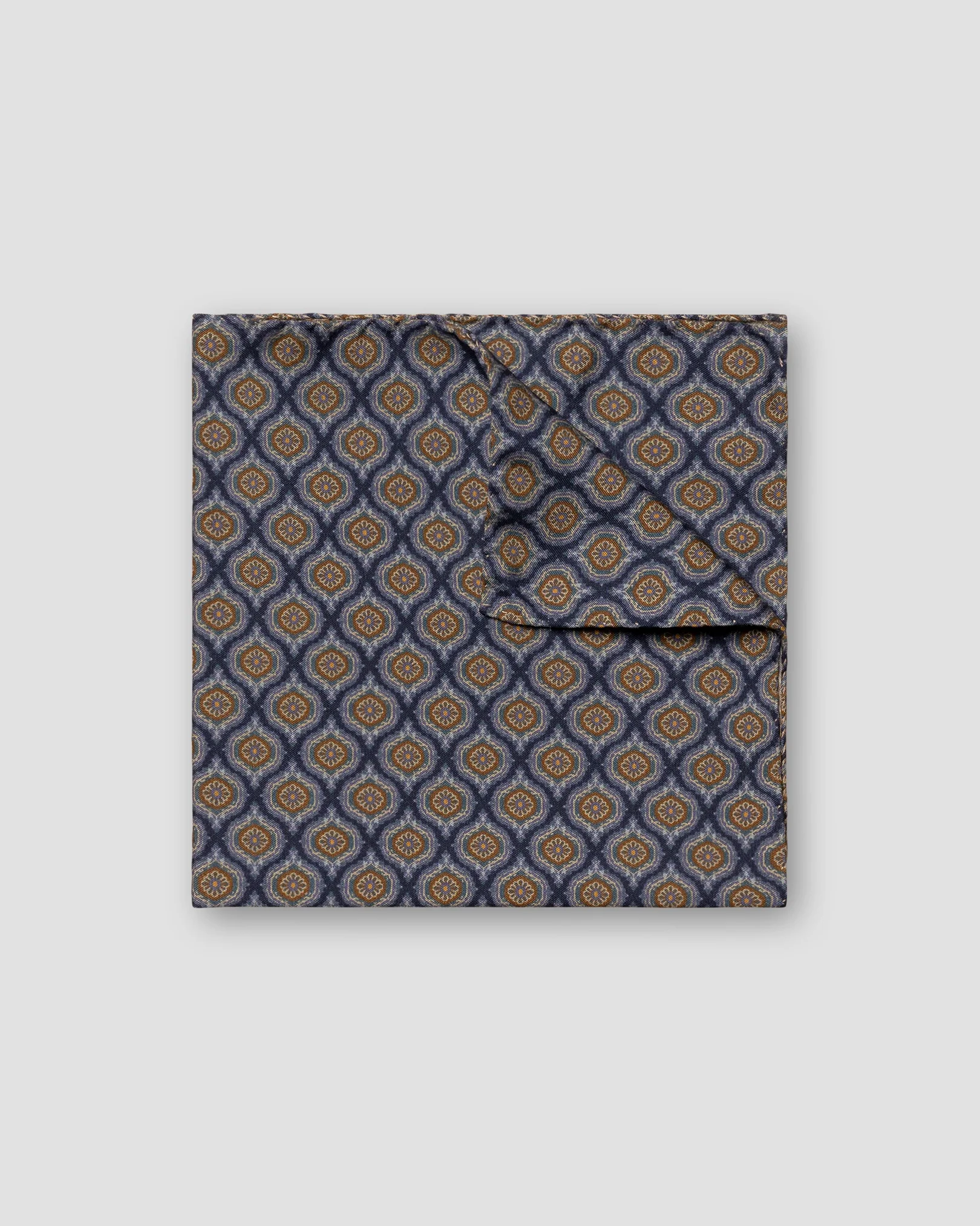 Eton - navy fuji silk pocket square