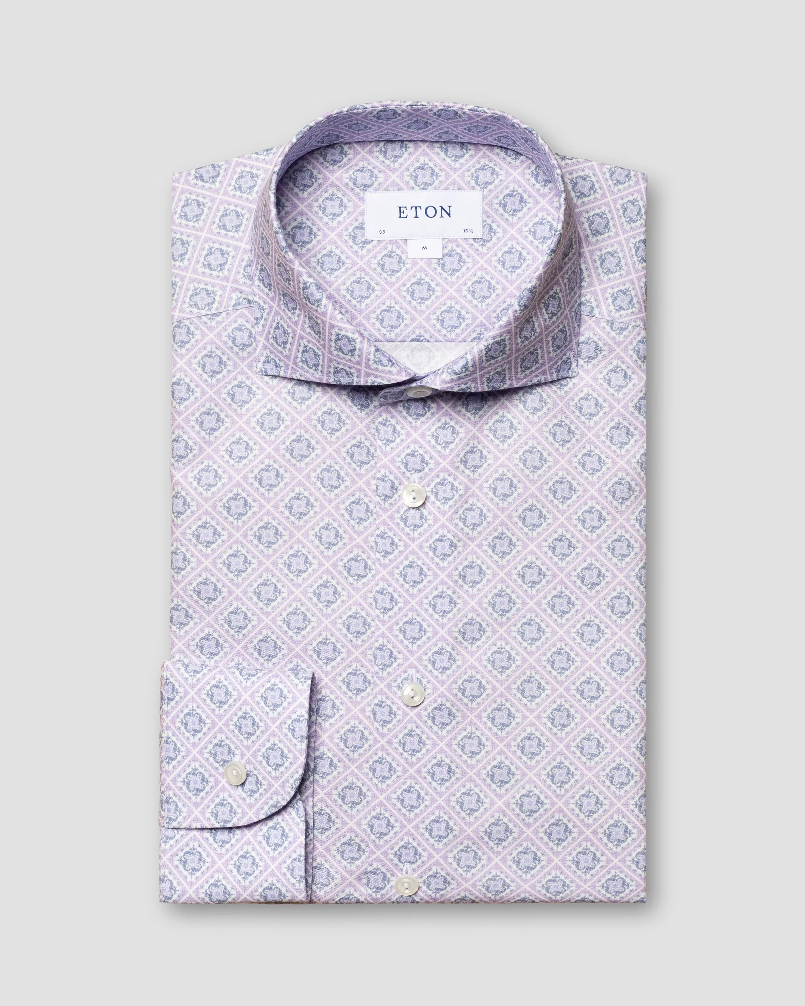 Eton - light purple signature twill medallion print