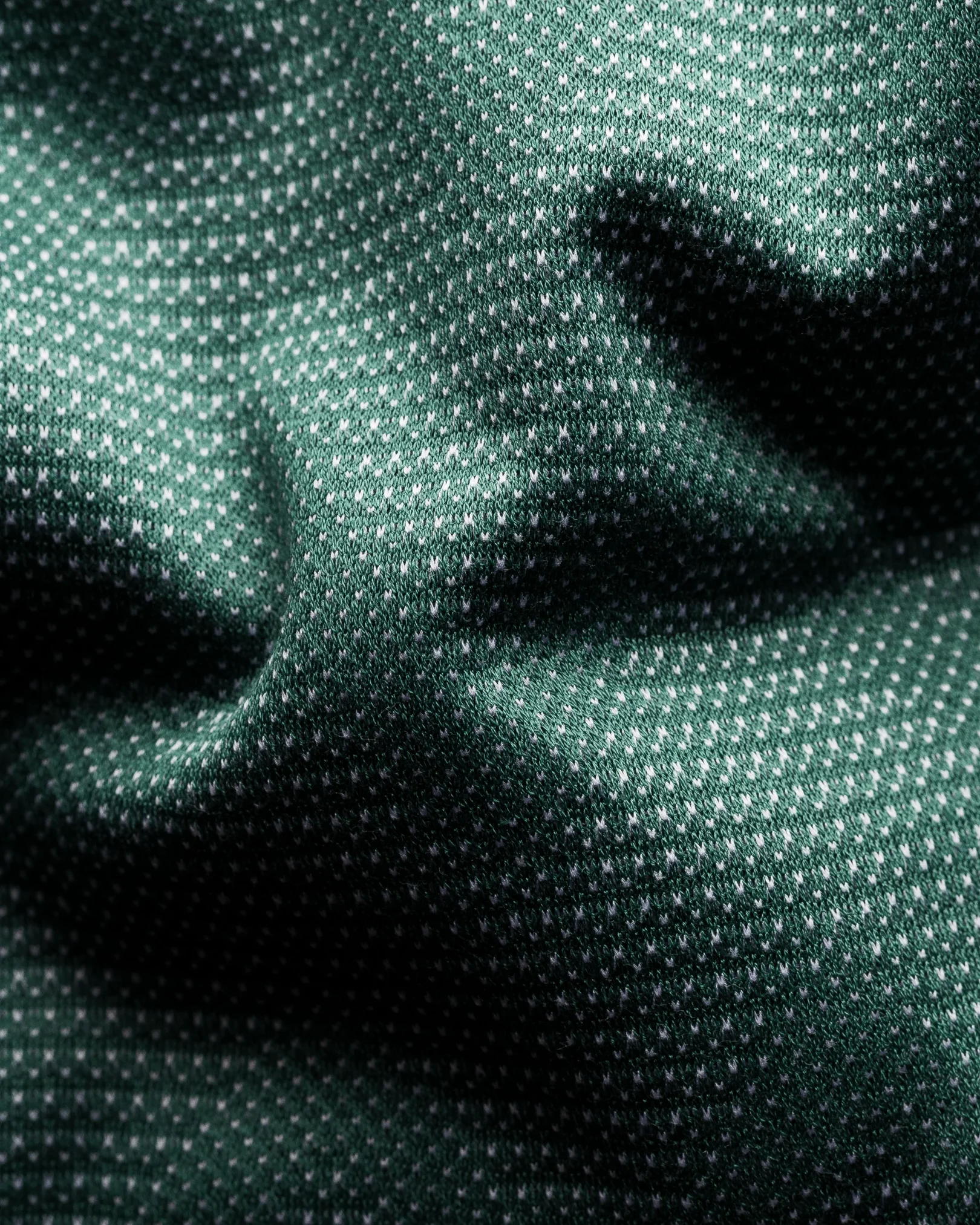 Eton - mid green knit jacquard knit