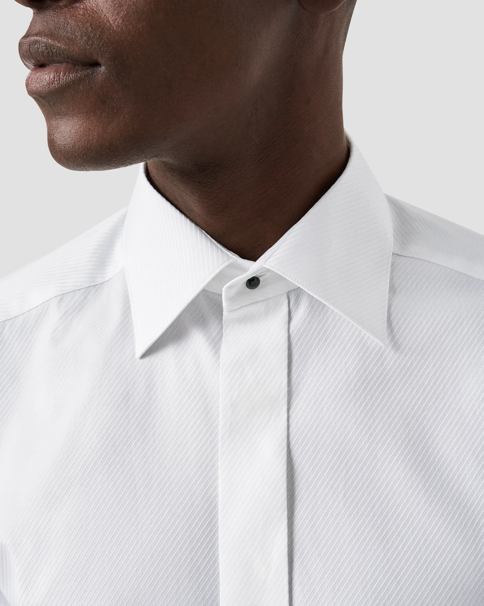 Eton - white dobby moderate cut away