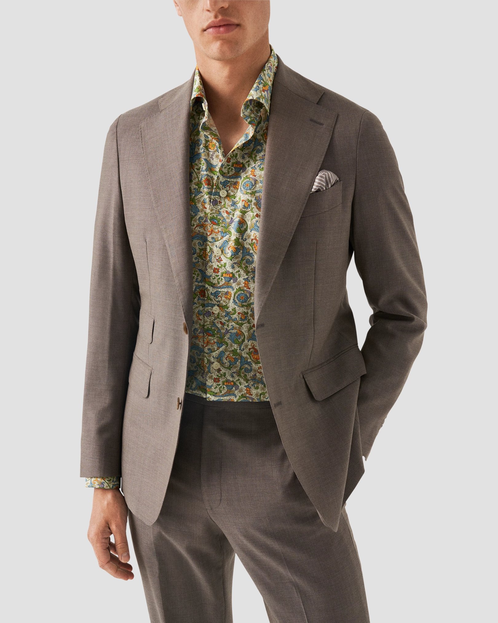 Eton - multi colored twill shirt