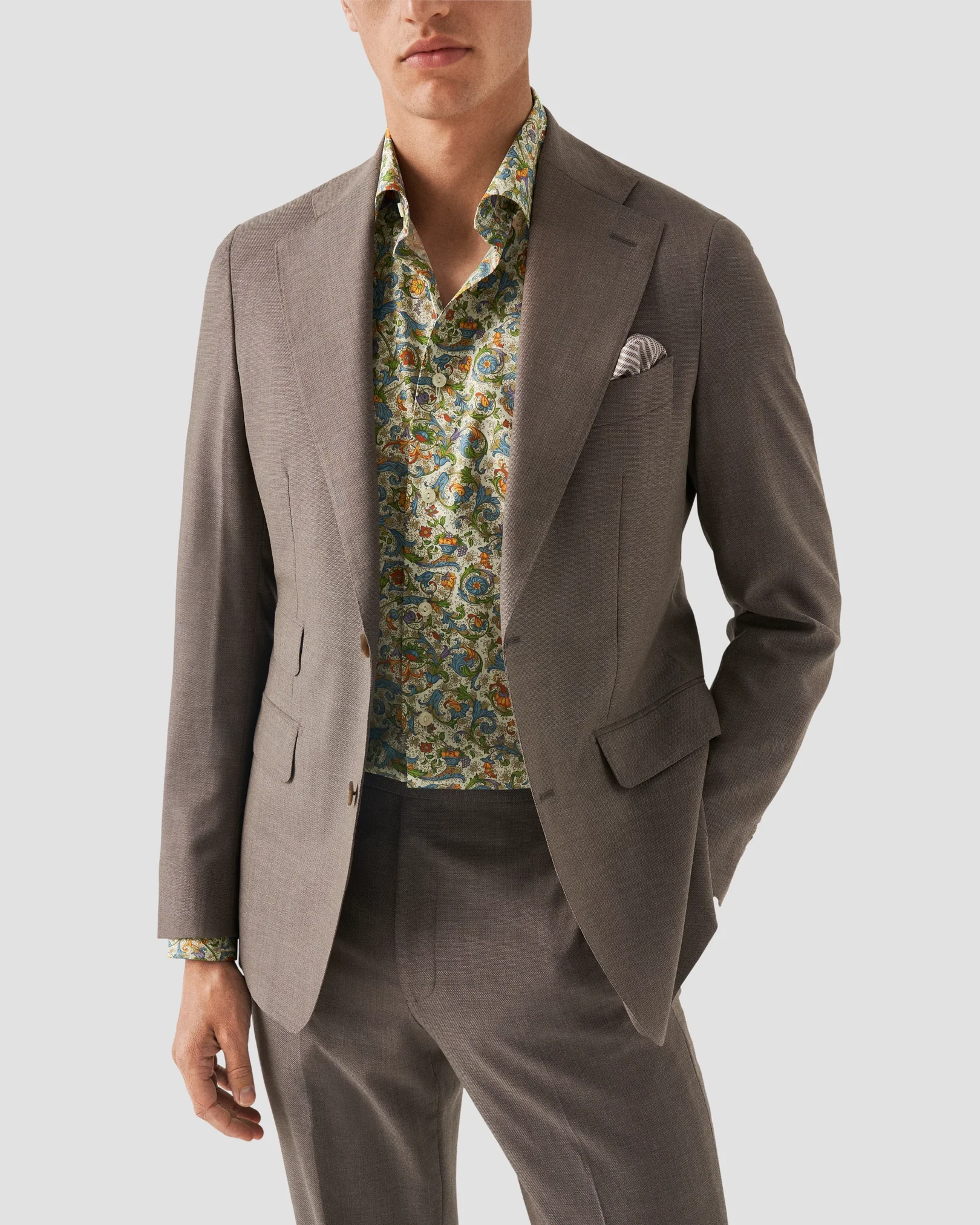 Eton - multi colored twill shirt