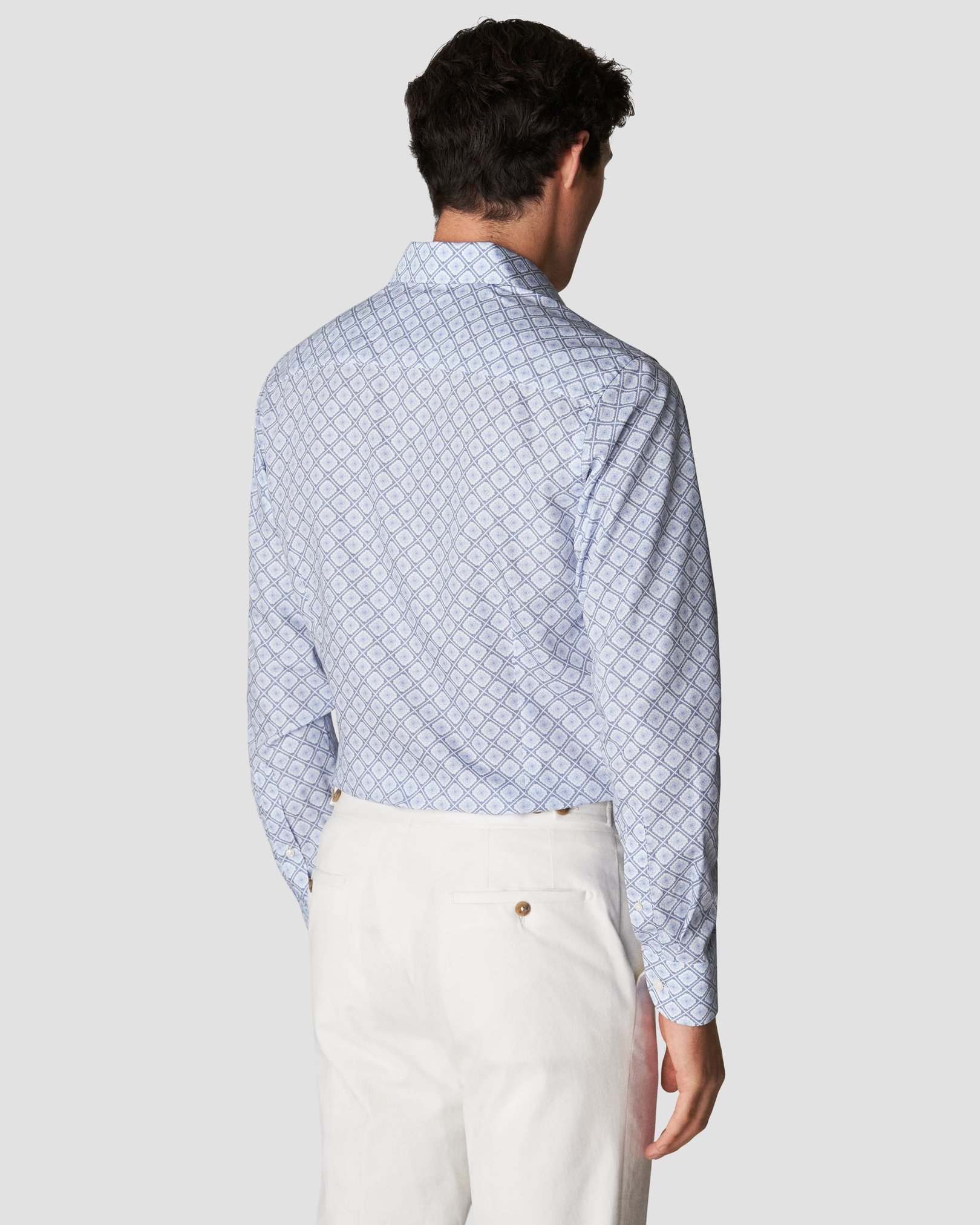 Eton - light blue signature twill widespread