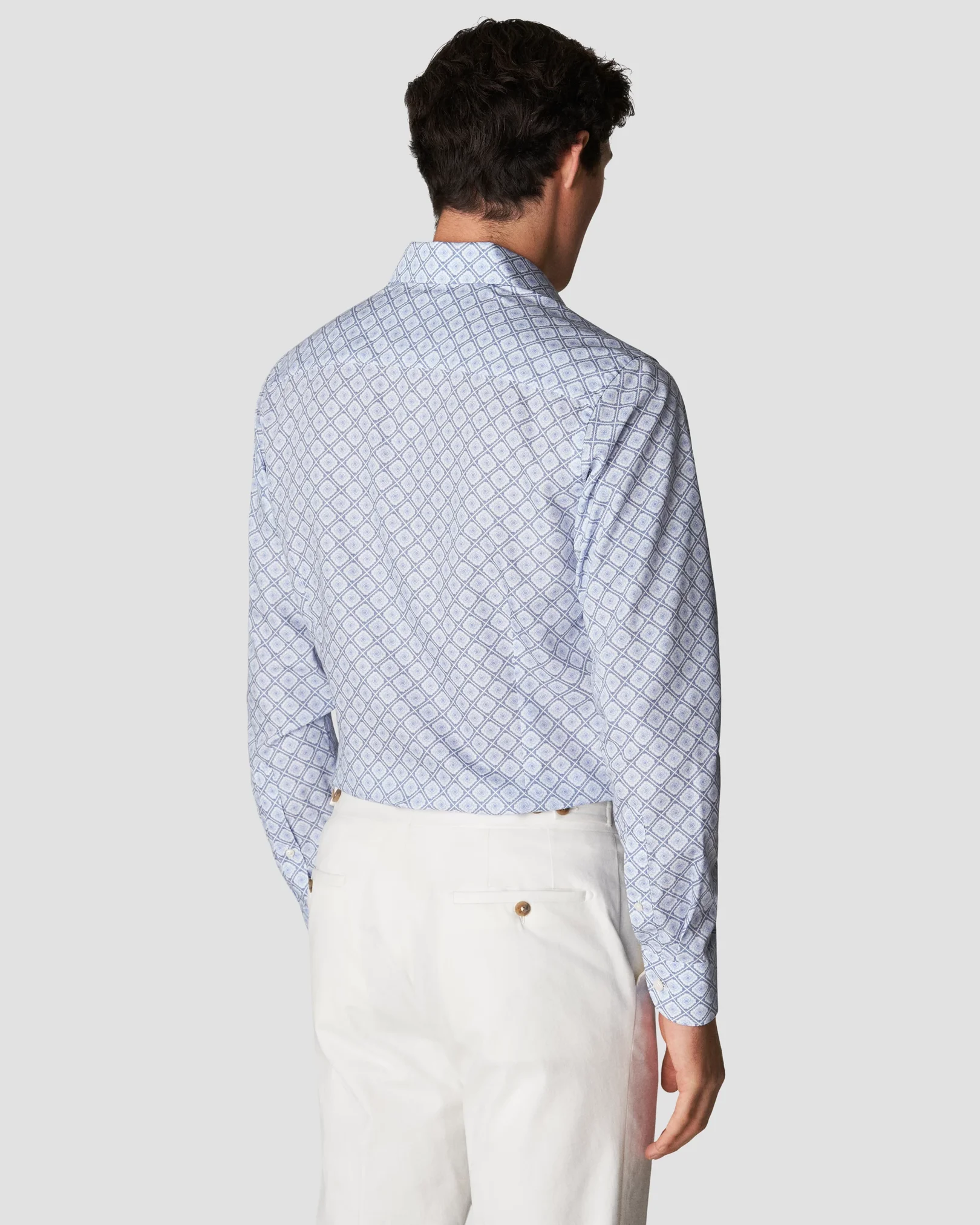 Eton - light blue signature twill widespread