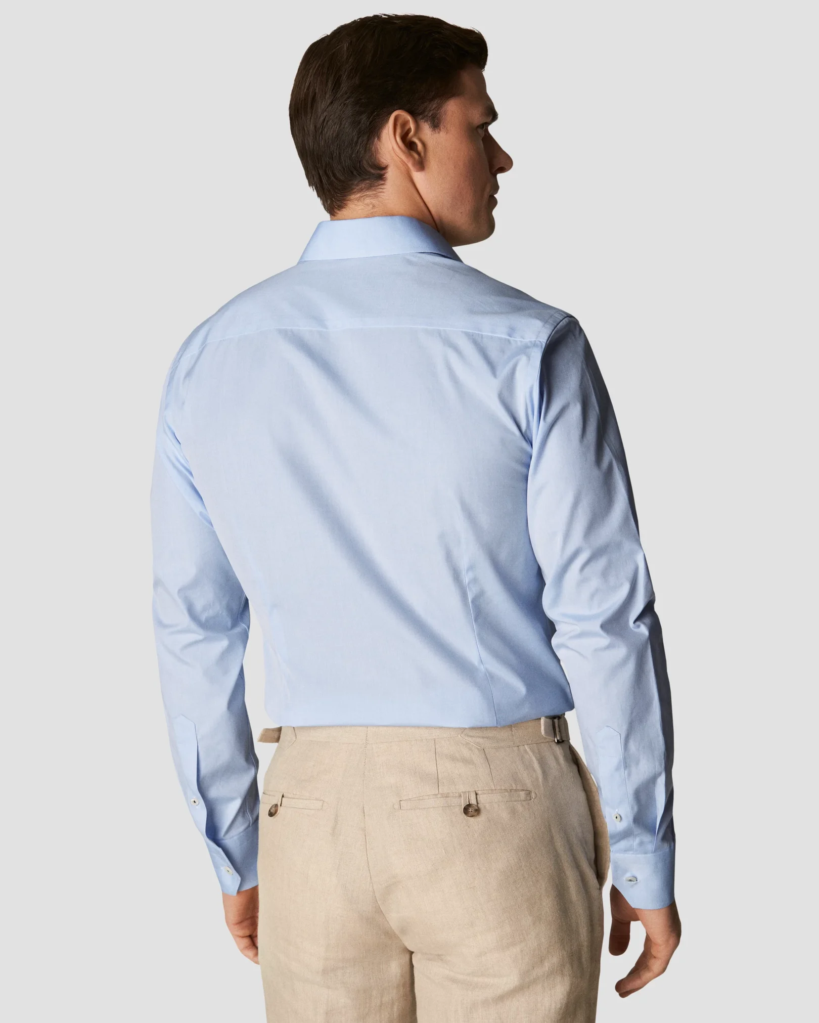Eton - light blue plain weave