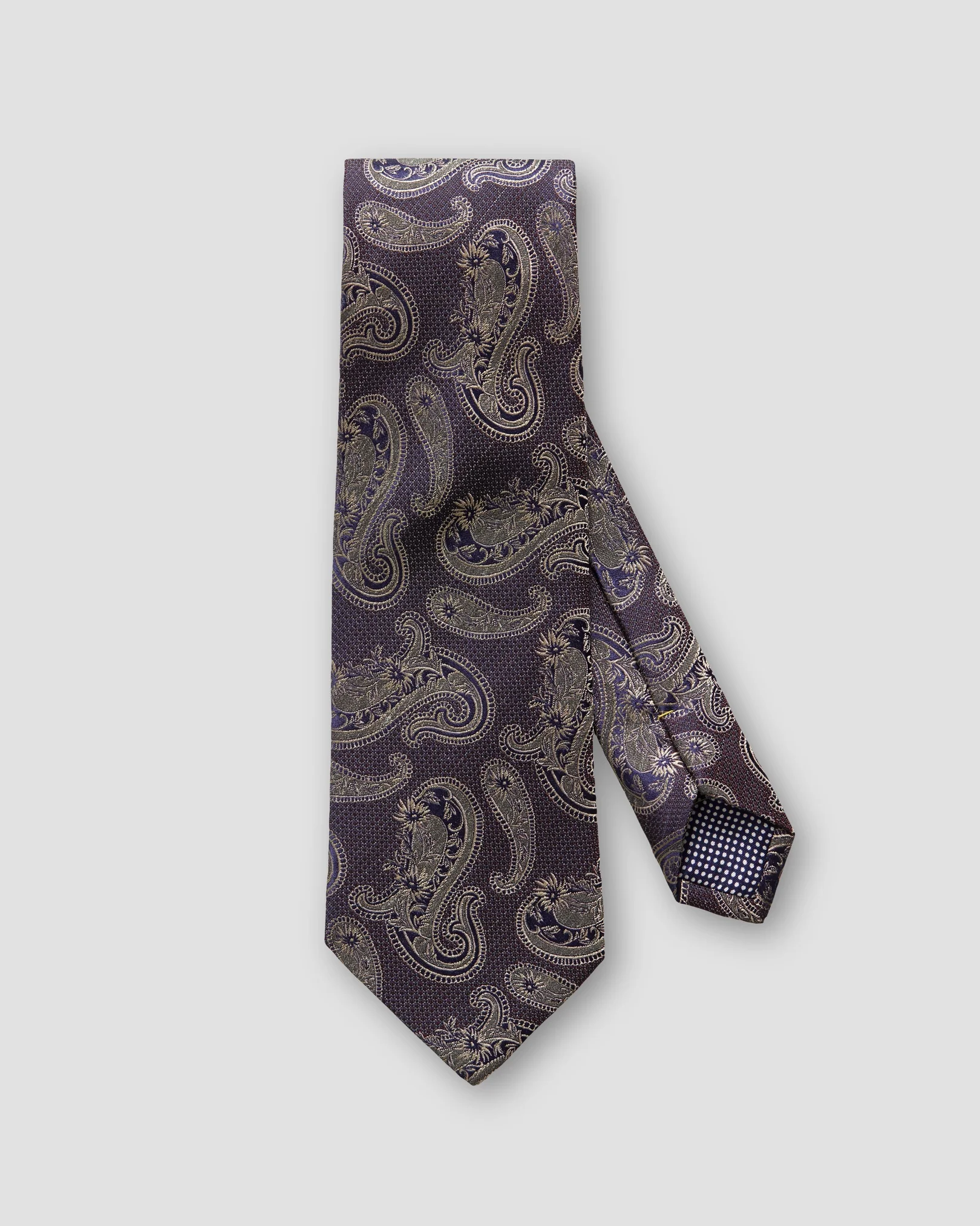 Eton - Dark purple paisley tie