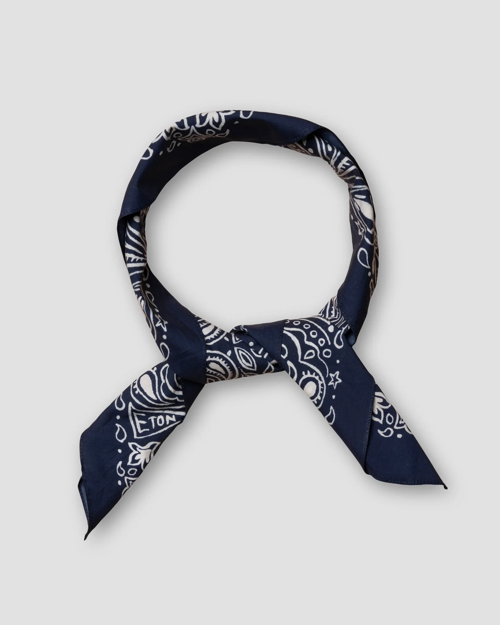 Eton - navy blue printed bandana