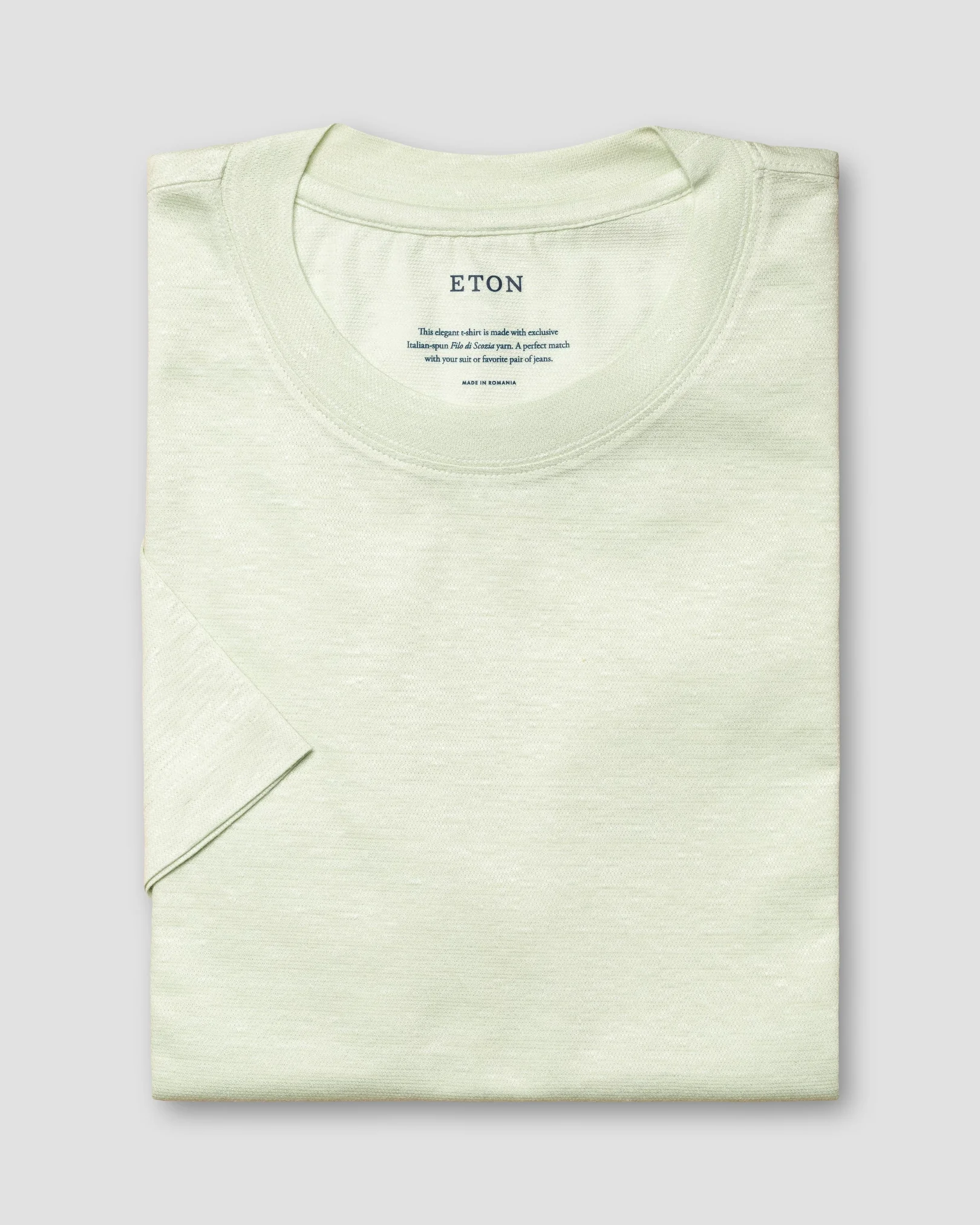 Eton - light green pique short sleeve