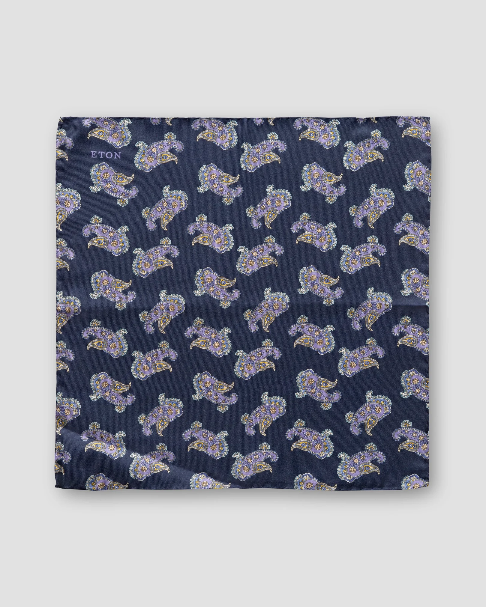 Eton - navy blue smart silk pocket square