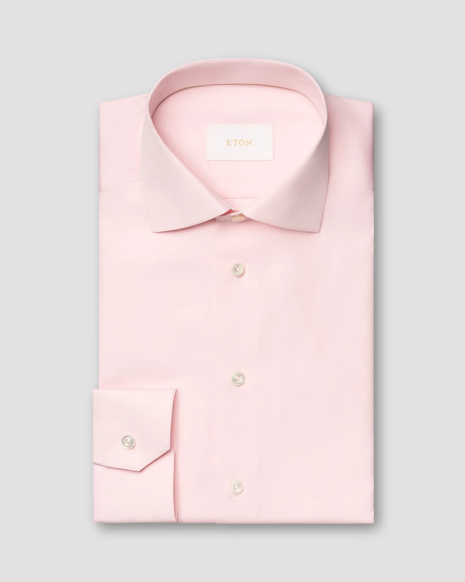 Eton - Chambray-Hemd aus hochgezogener Popeline