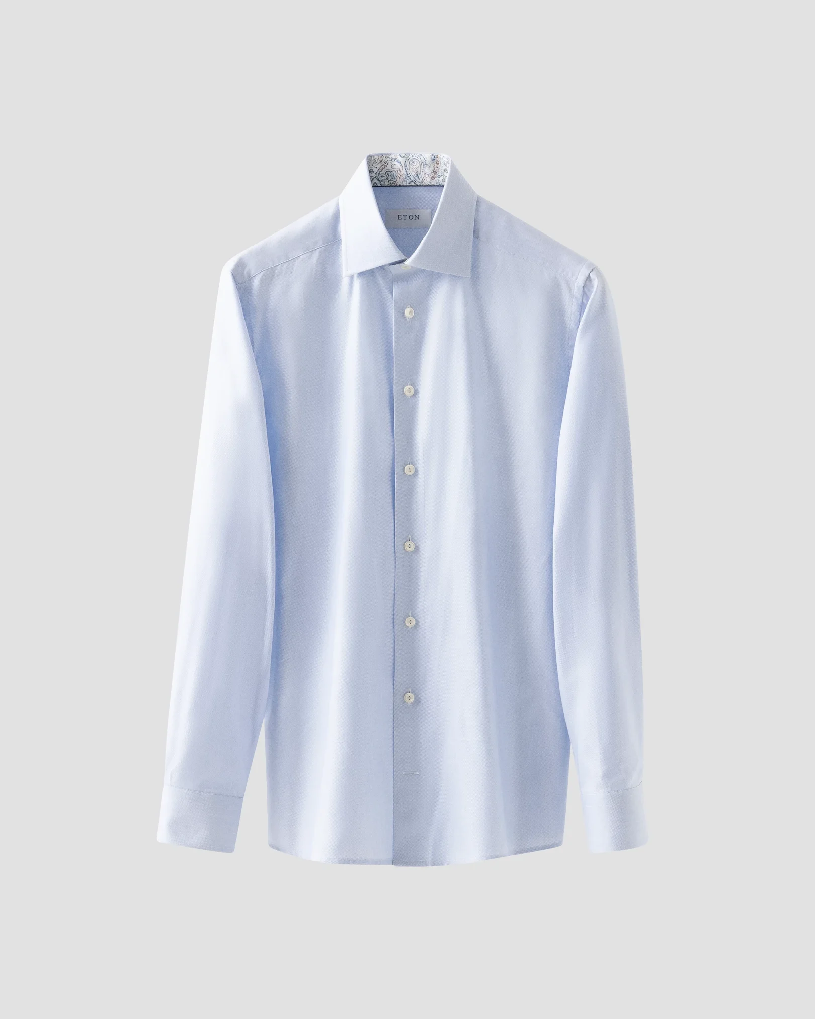Eton - light blue contrast lyocell shirt