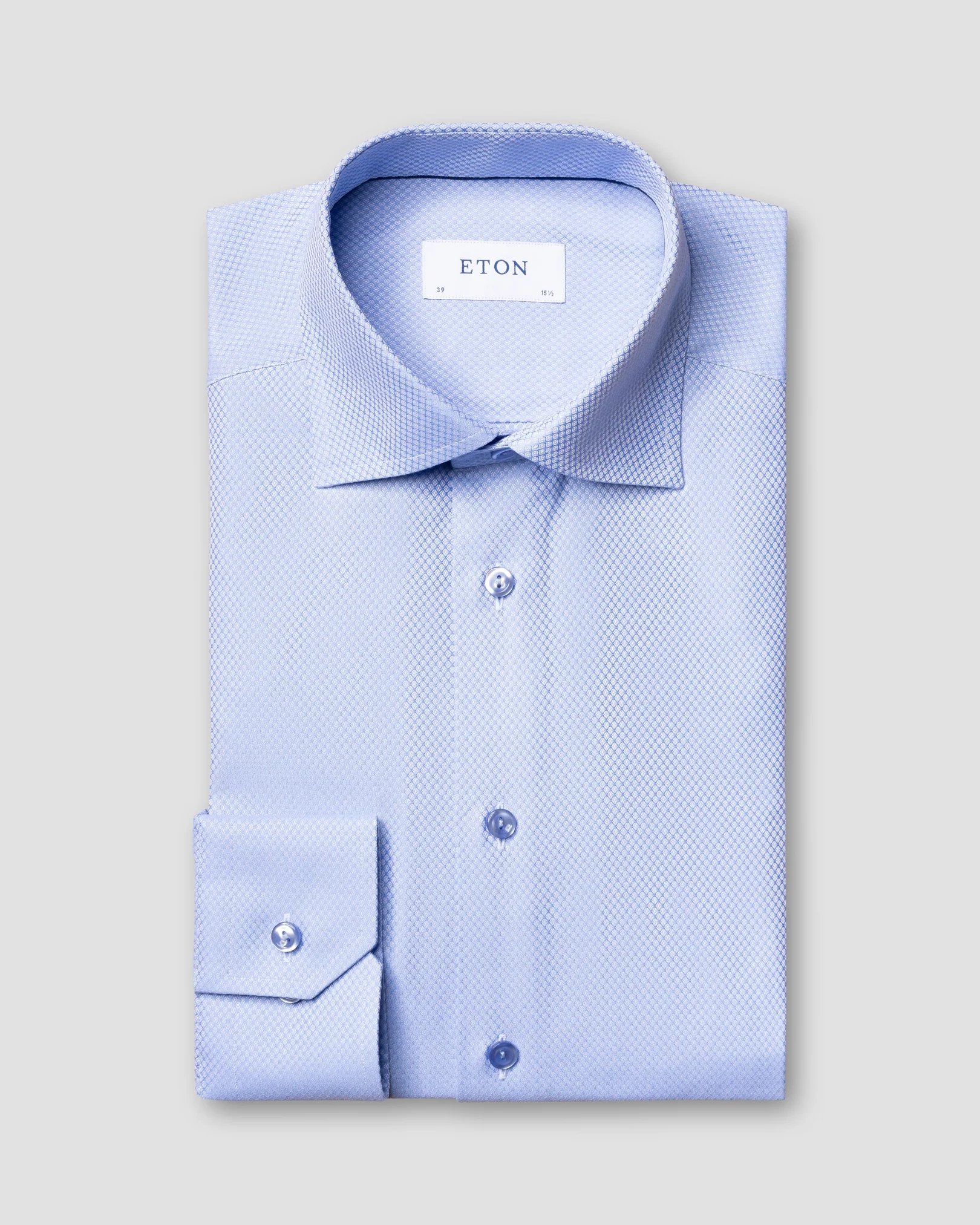 Eton - blue dobby shirt