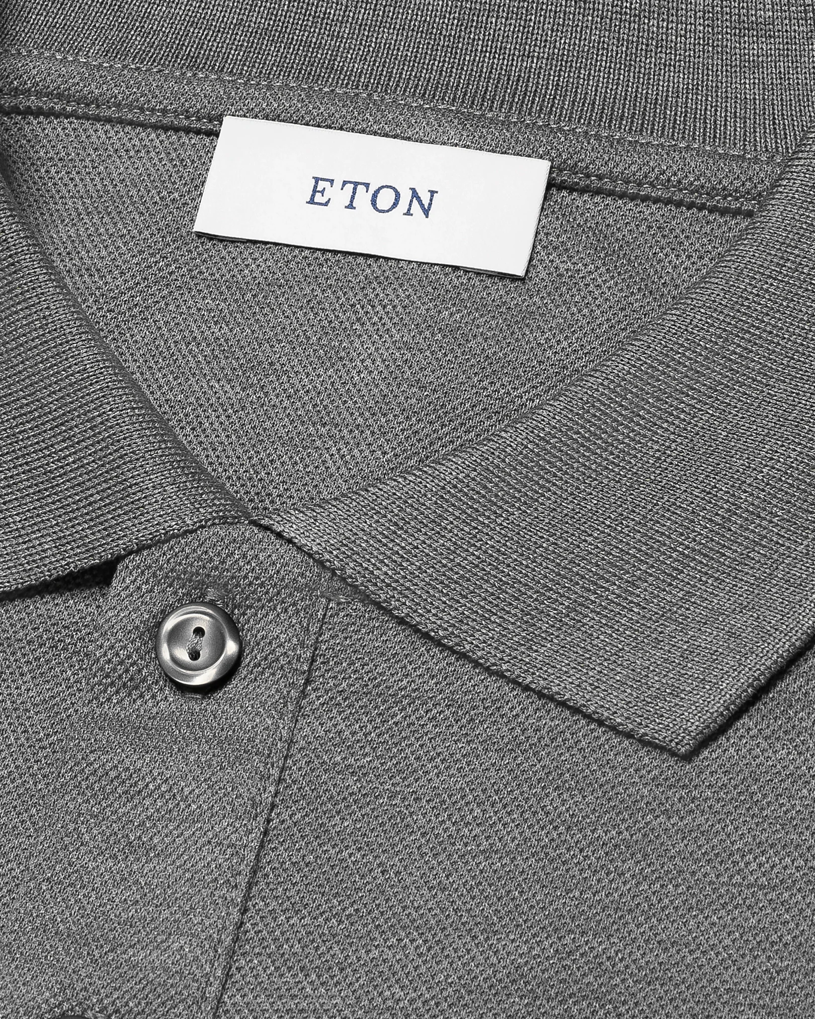 Eton - dark grey filo di scozia solid pique