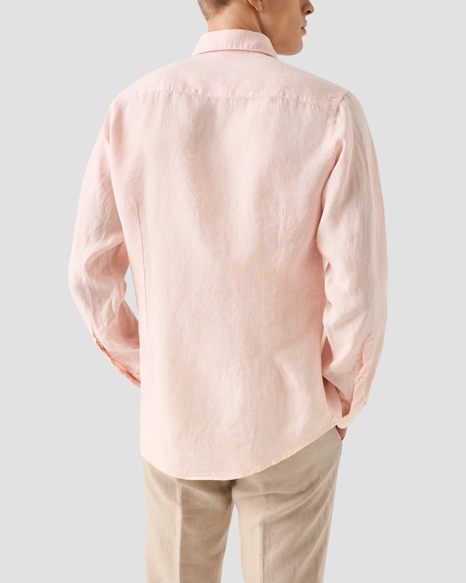 Eton - pink linen solid