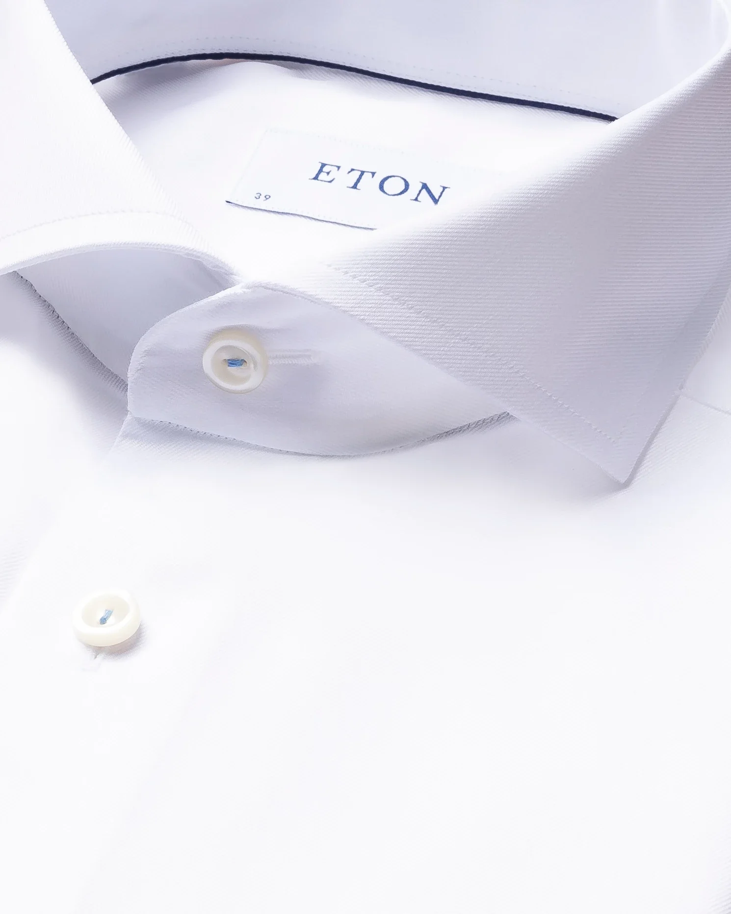 Eton - white royal twill shirt extreme cut away